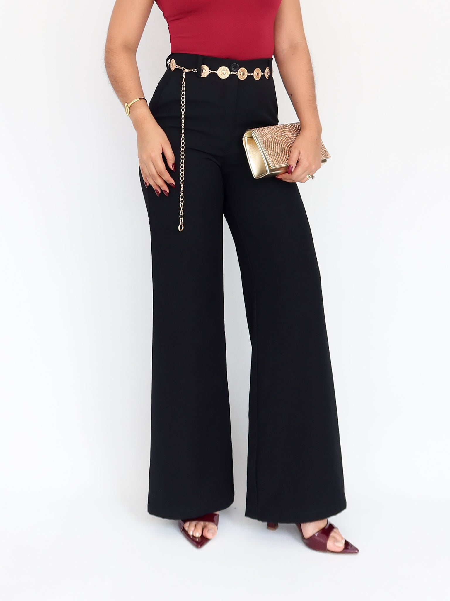 Wide leg pants negro