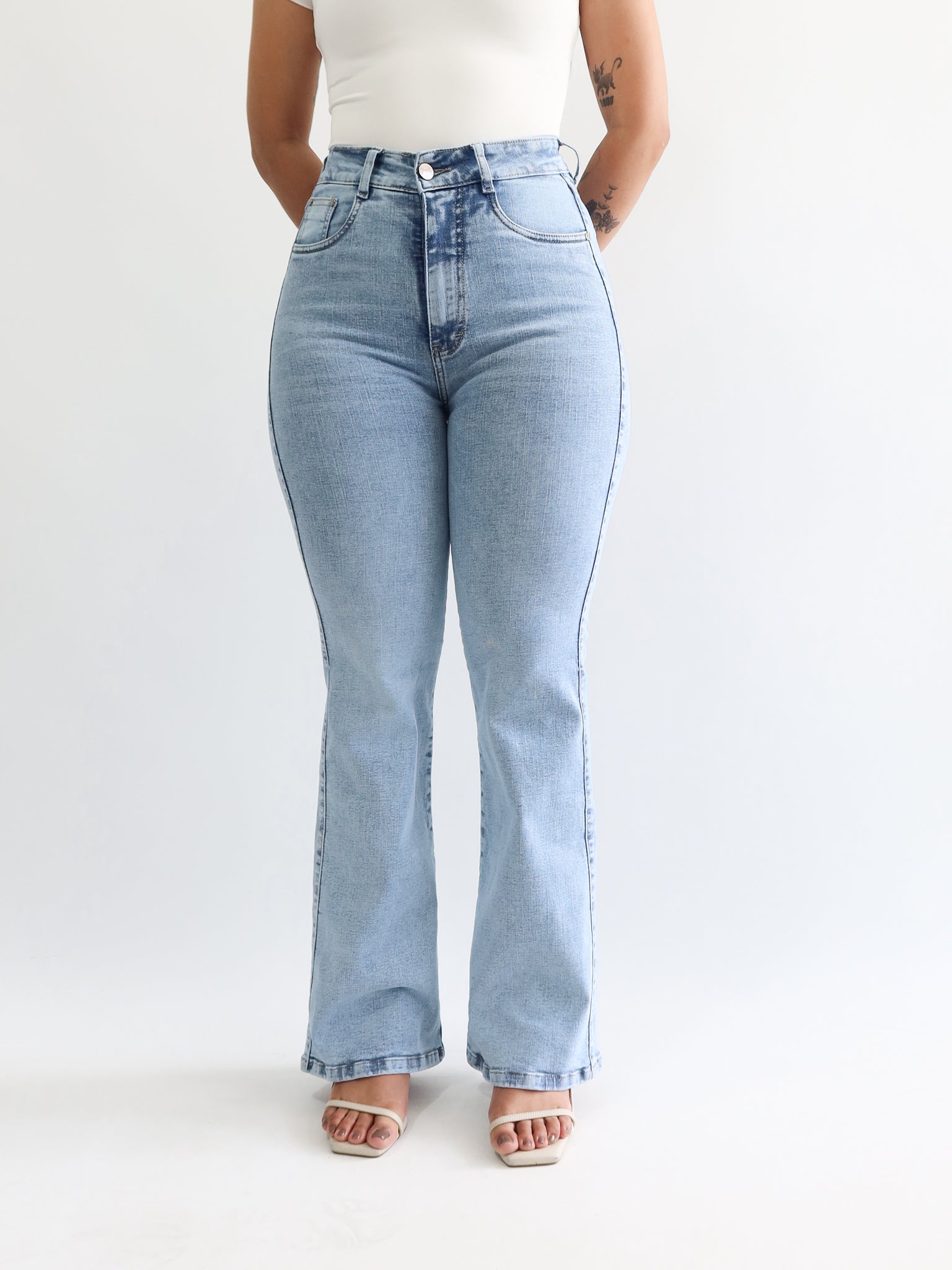 Bootcut jeans regular bigote azul hielo