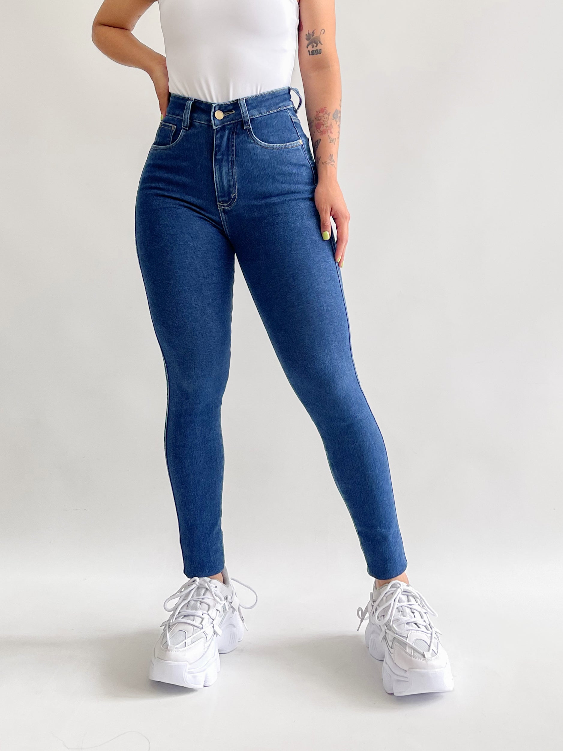 Skinny jeans clasico azul