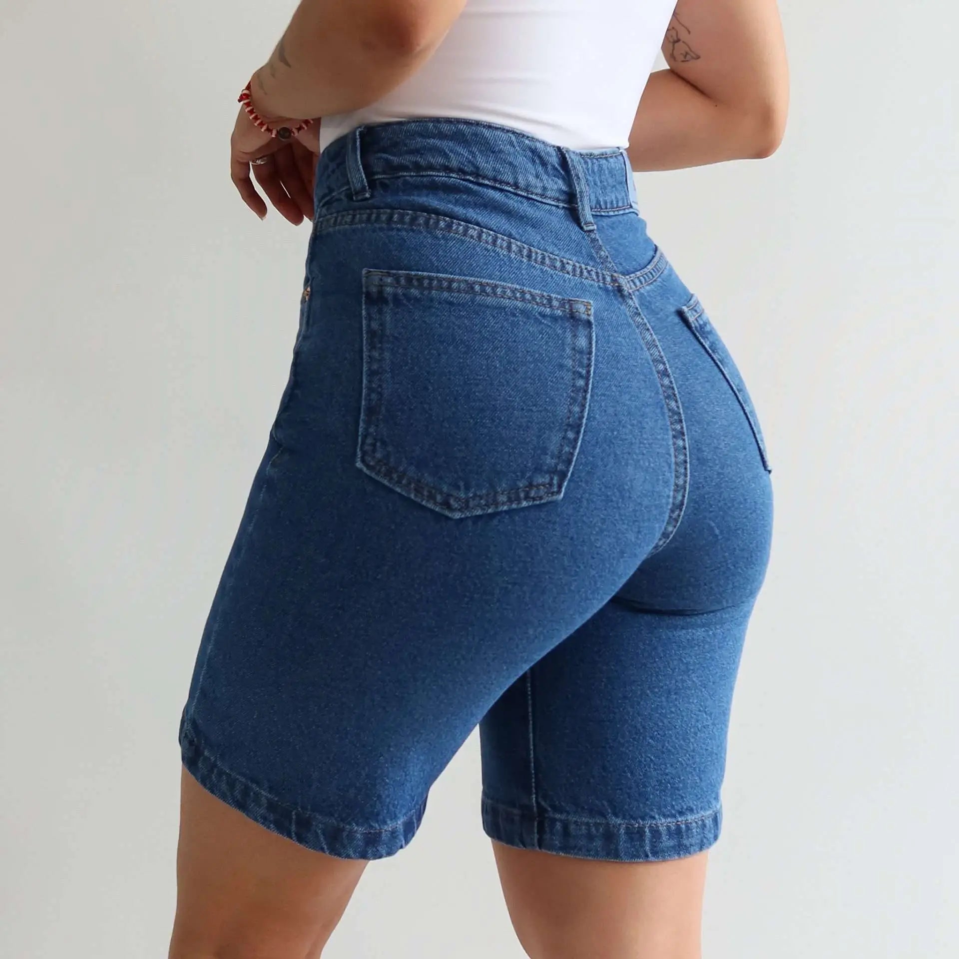 Bermuda jeans azul
