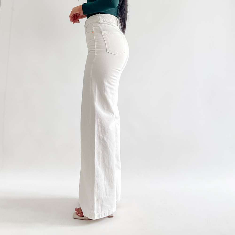 Wide leg jeans regular beige