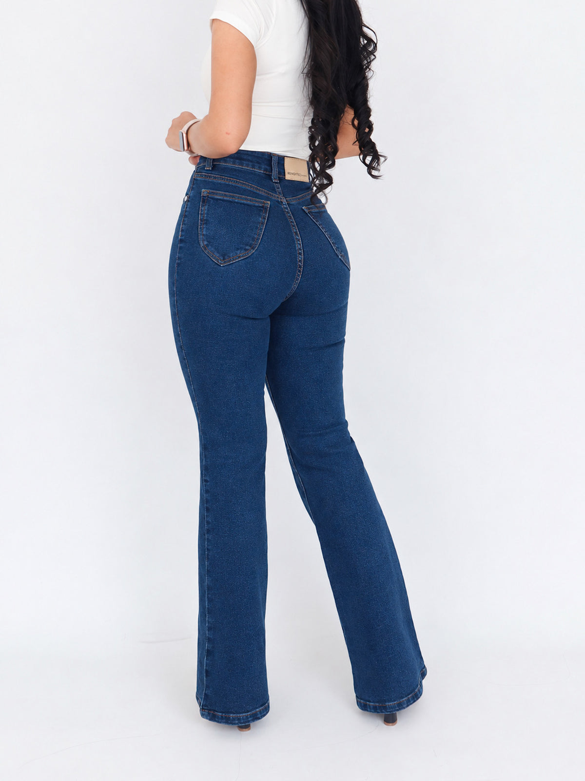 Bootcut jeans regular azul