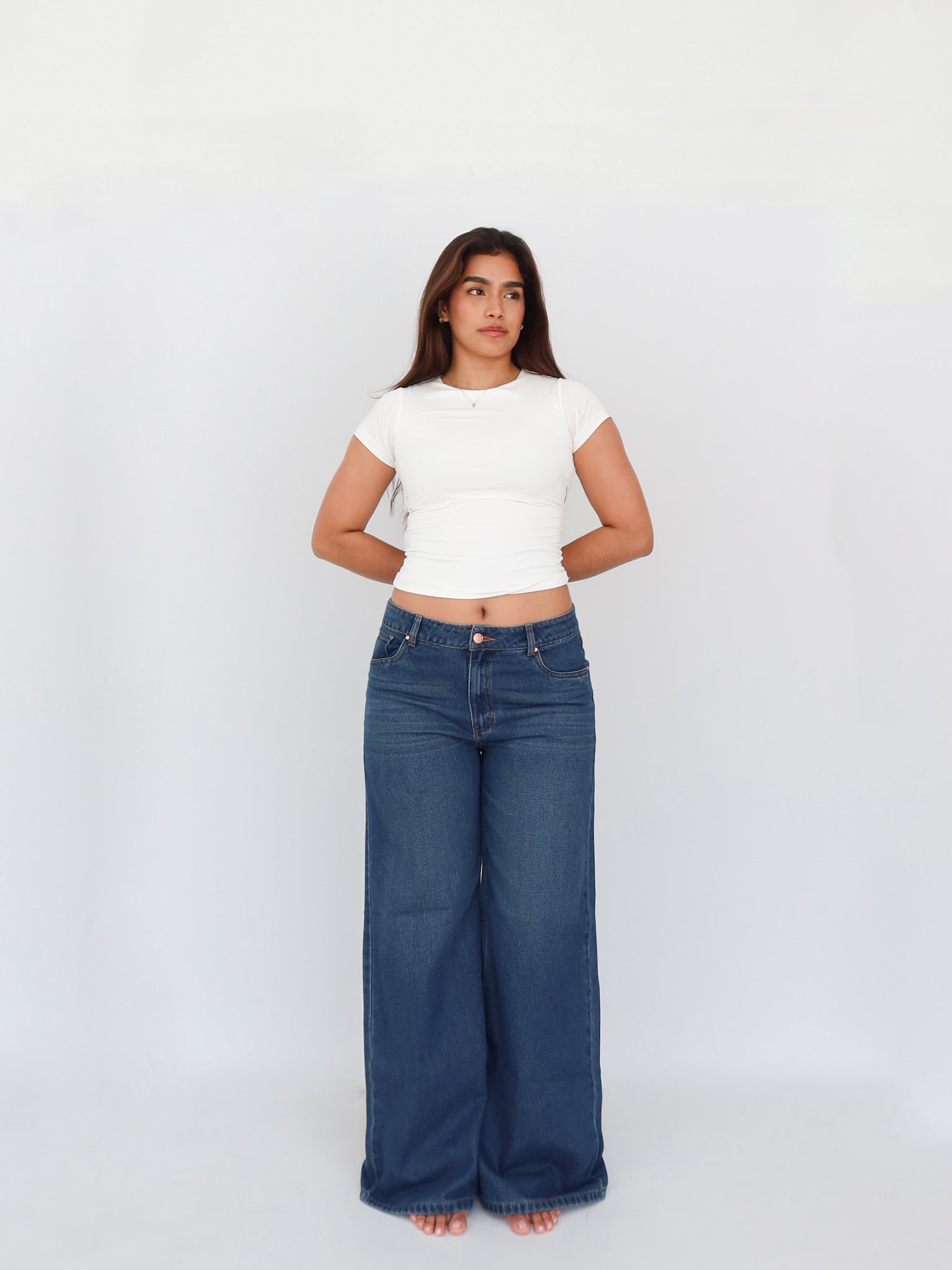 Baggy long jeans azul
