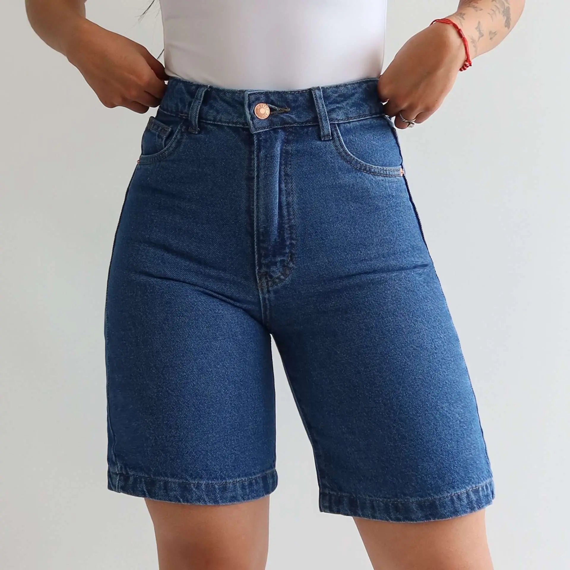 Bermuda jeans azul