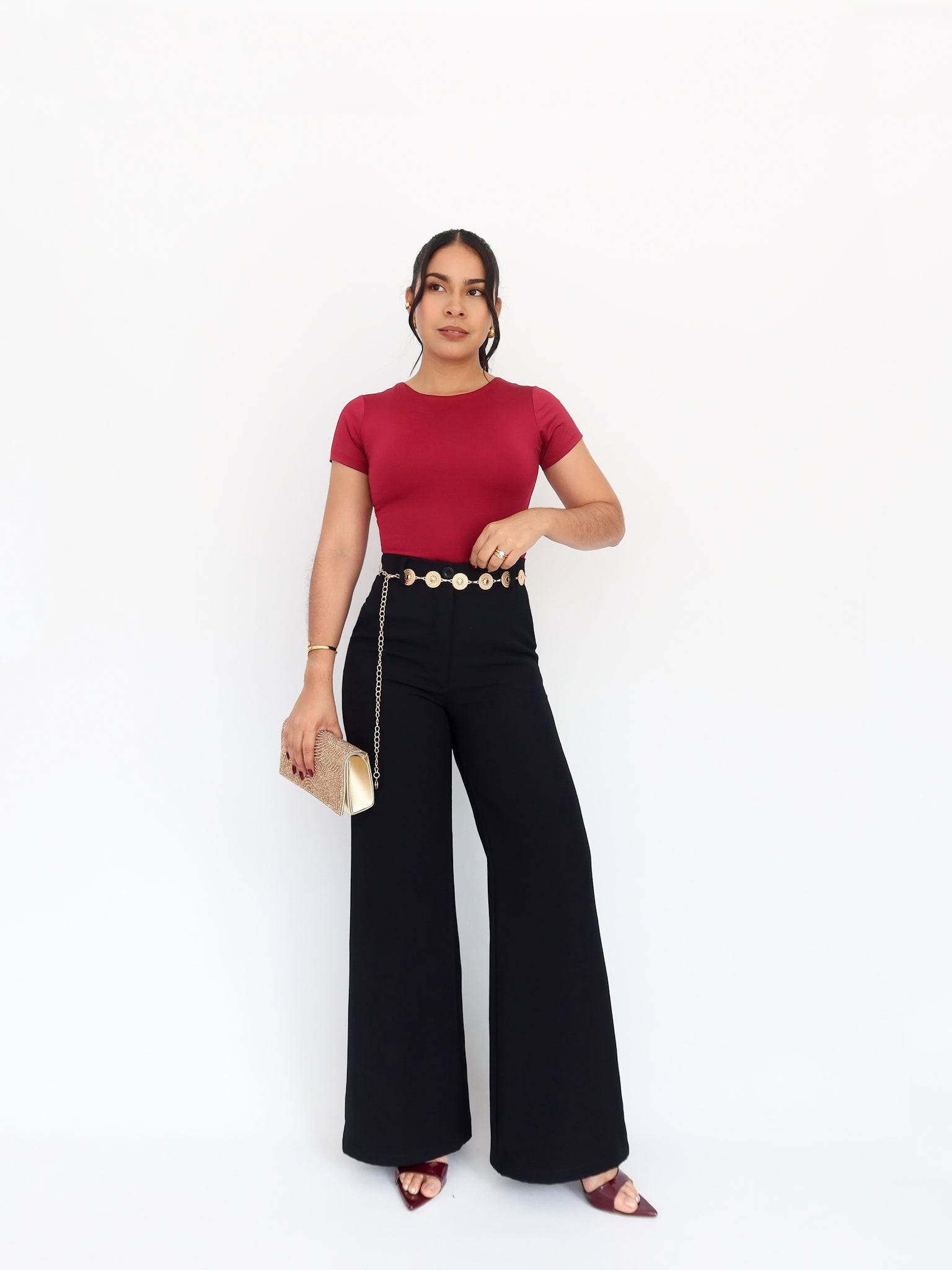 Wide leg pants negro