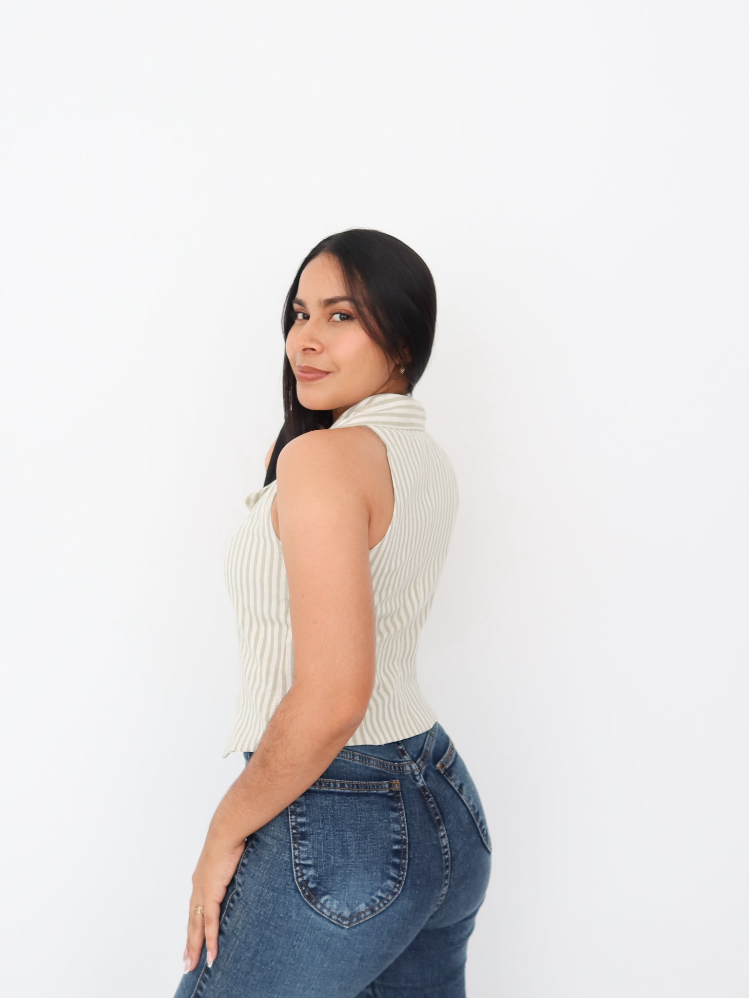 Chaleco madison rayas verde