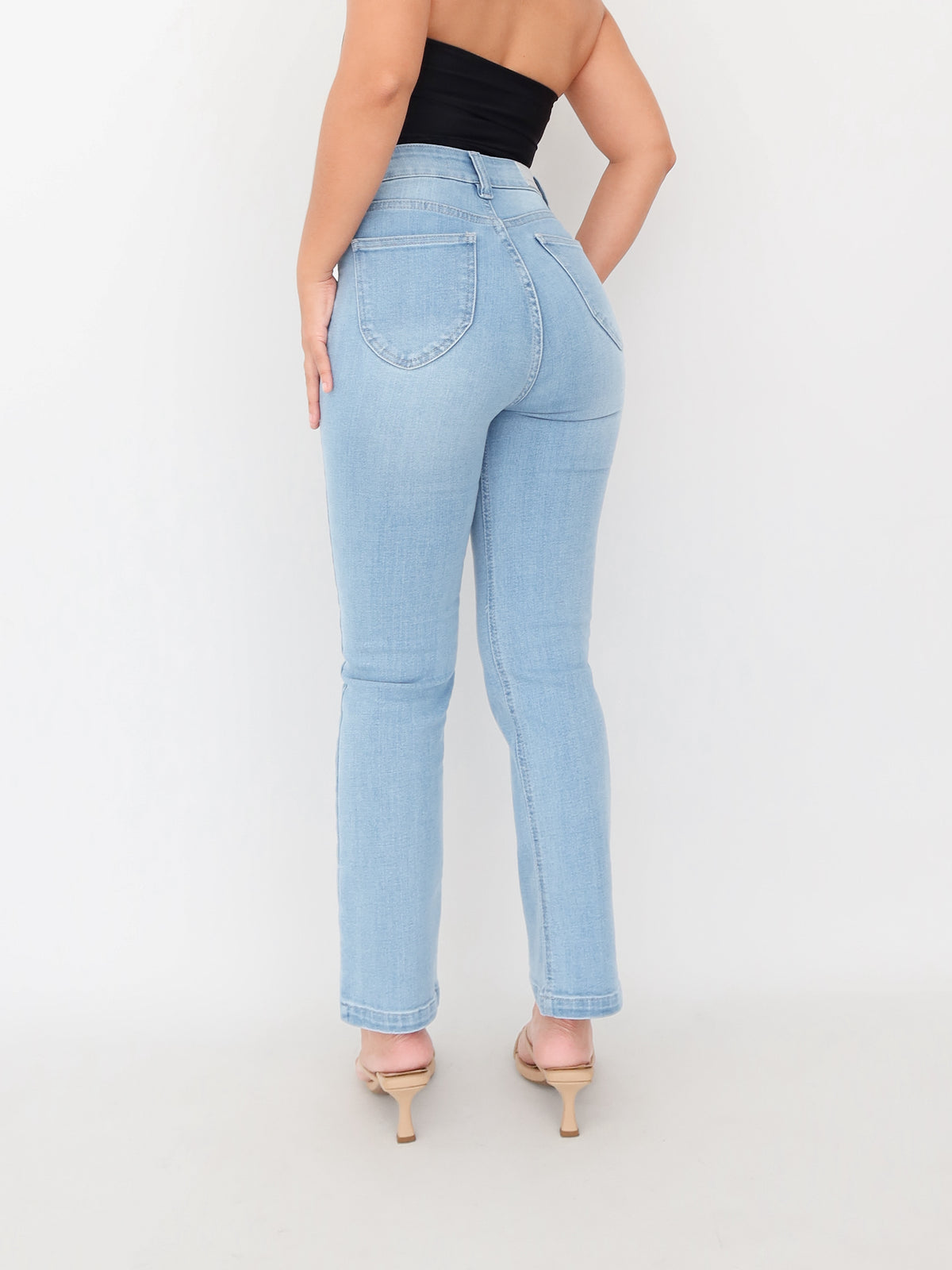 Mini slim jeans azul claro