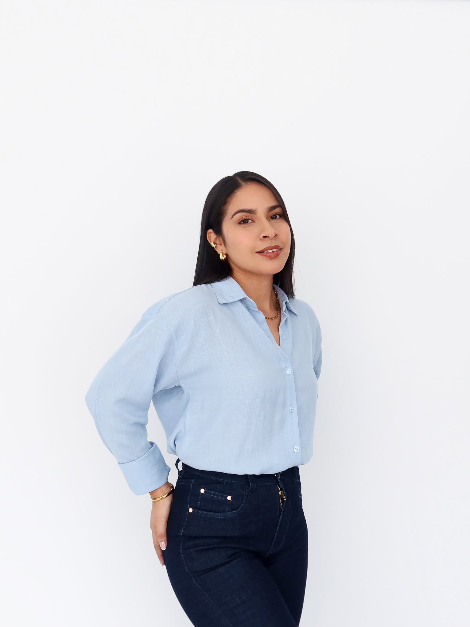 Camisa Oversize celeste