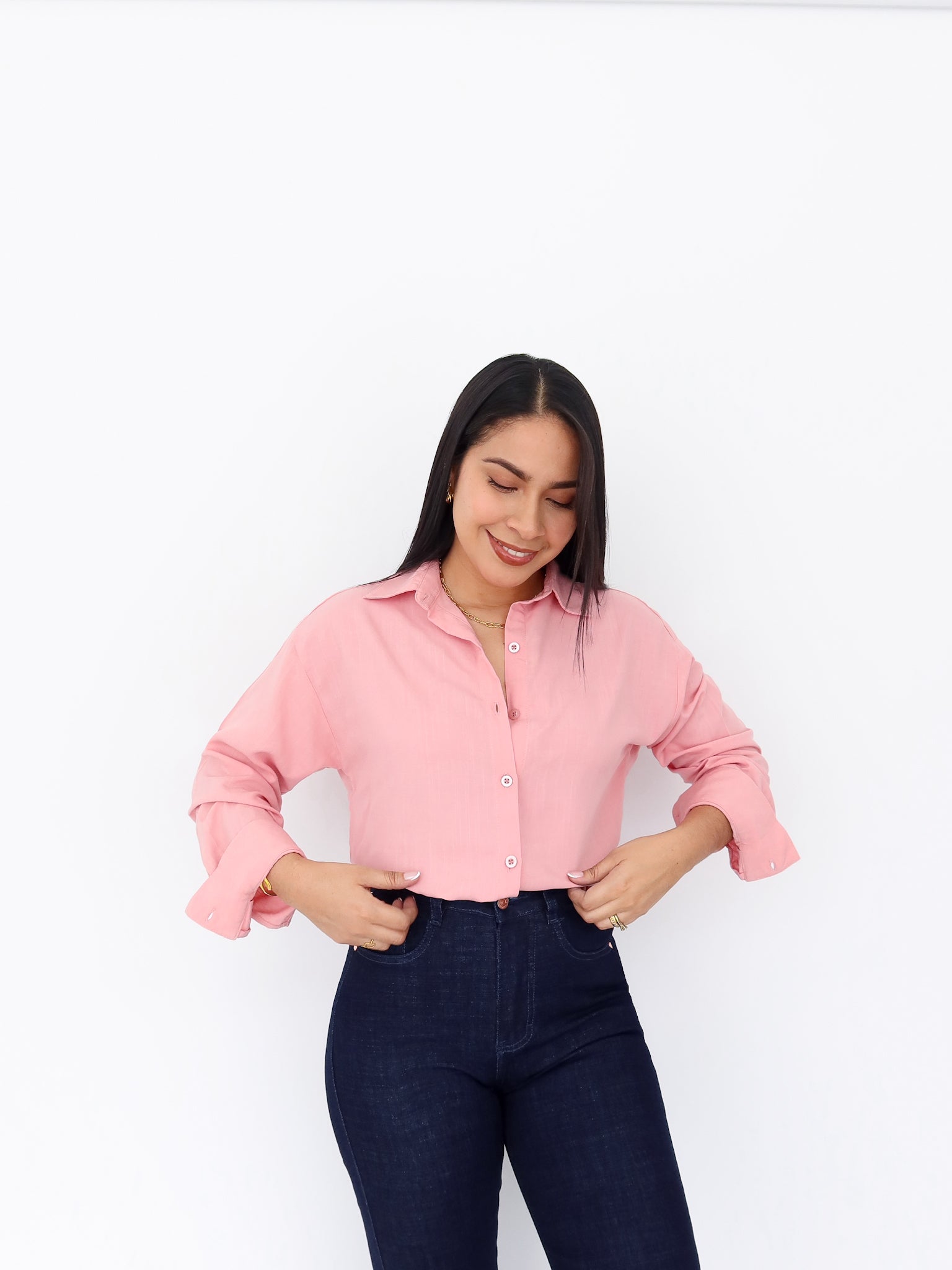 Camisa Oversize rosa