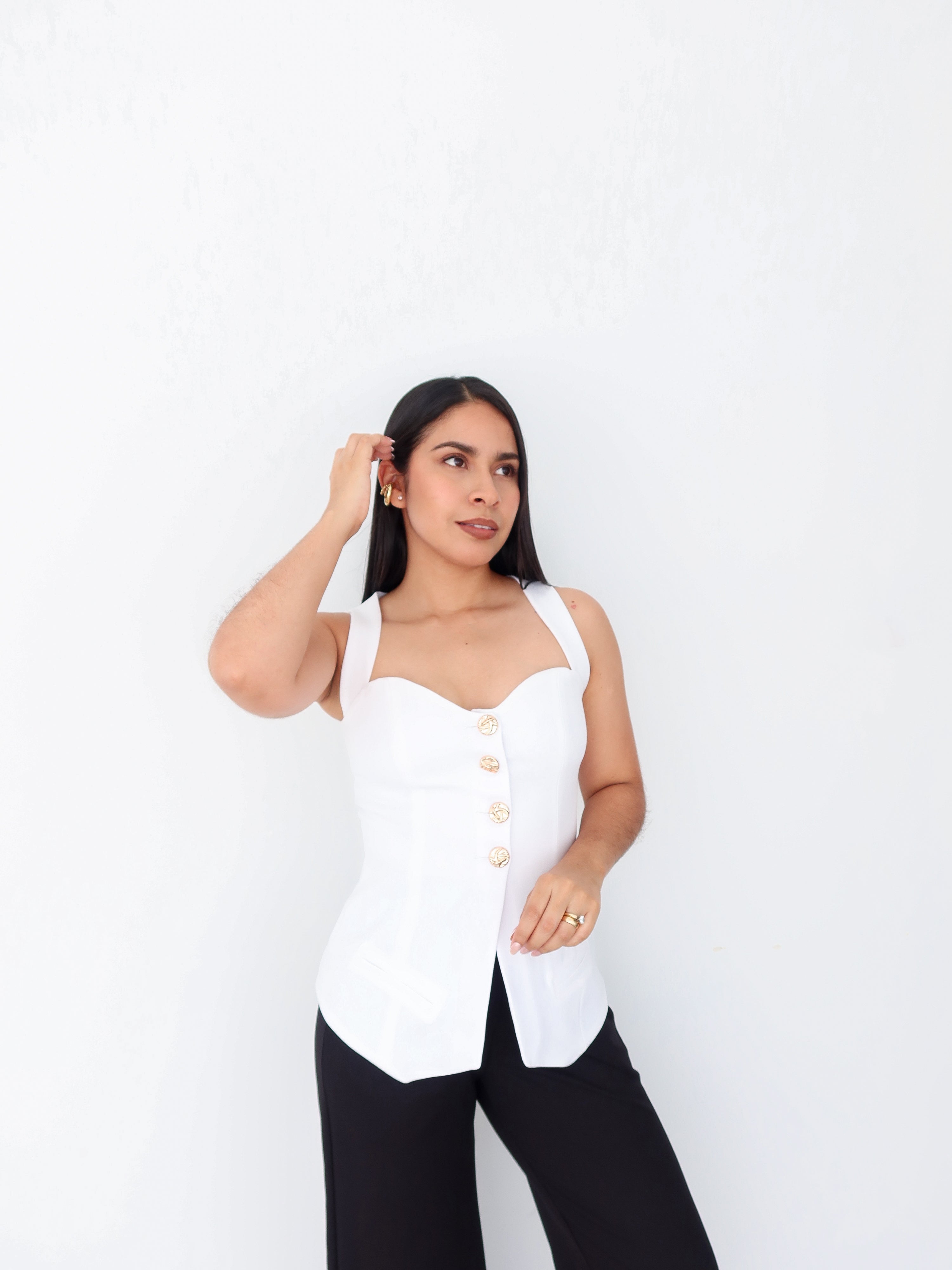 Chaleco Giorgia blanco