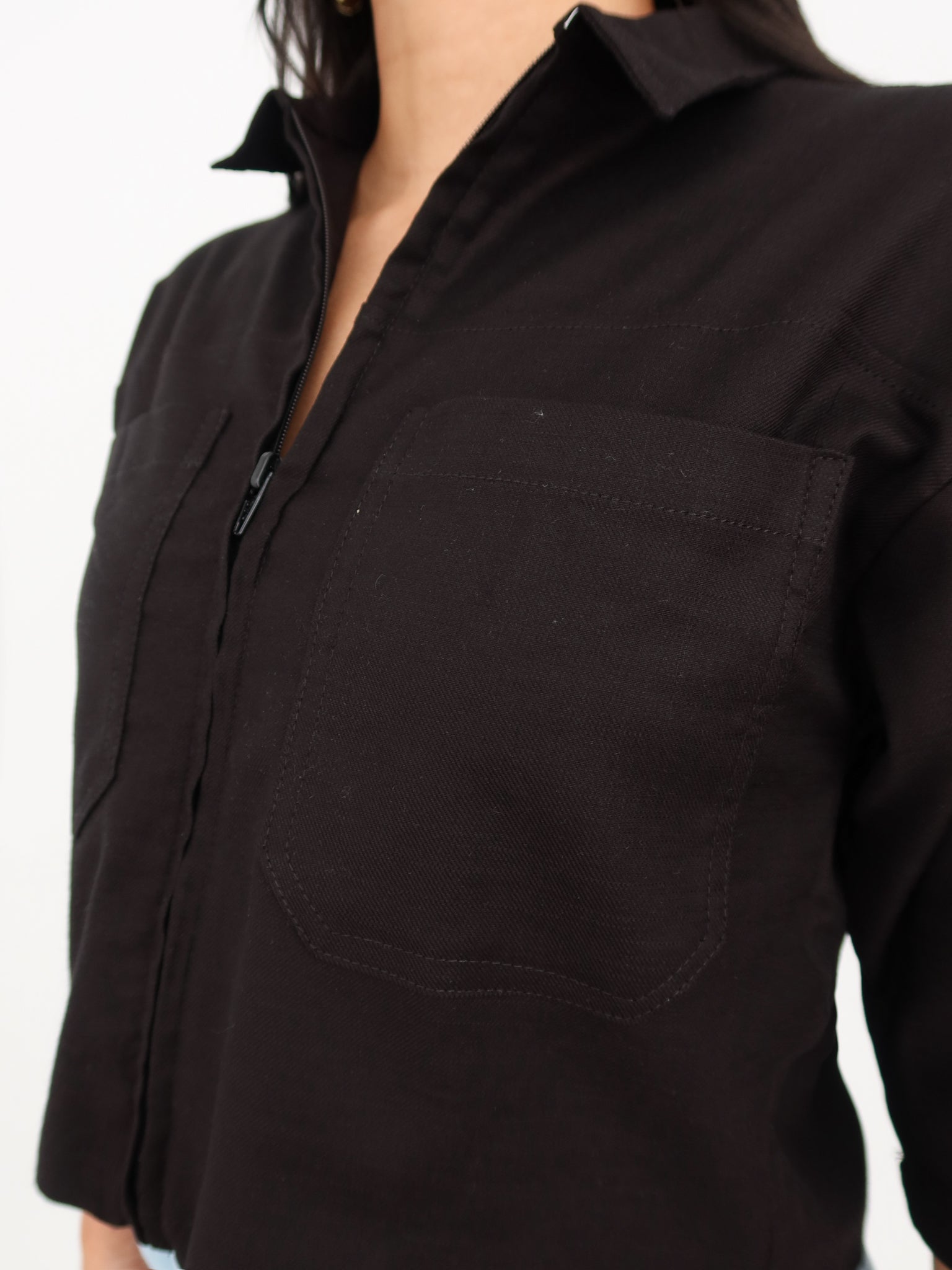 Cami cropped roma negra