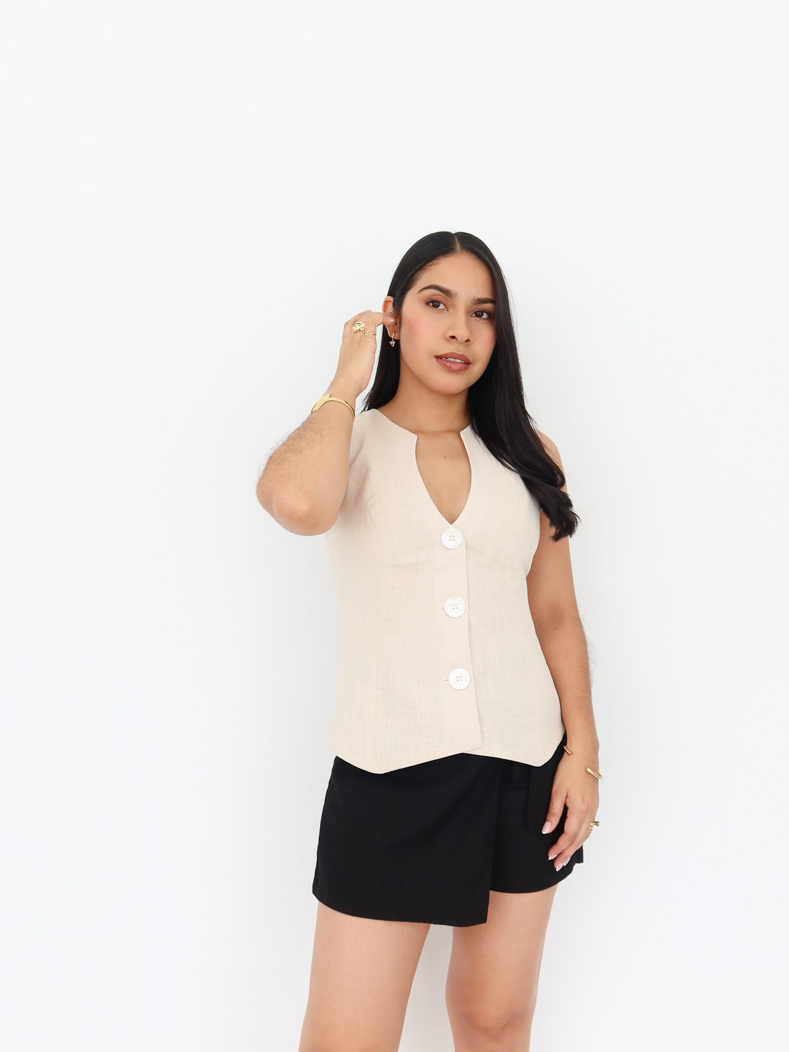 Chaleco santorini beige