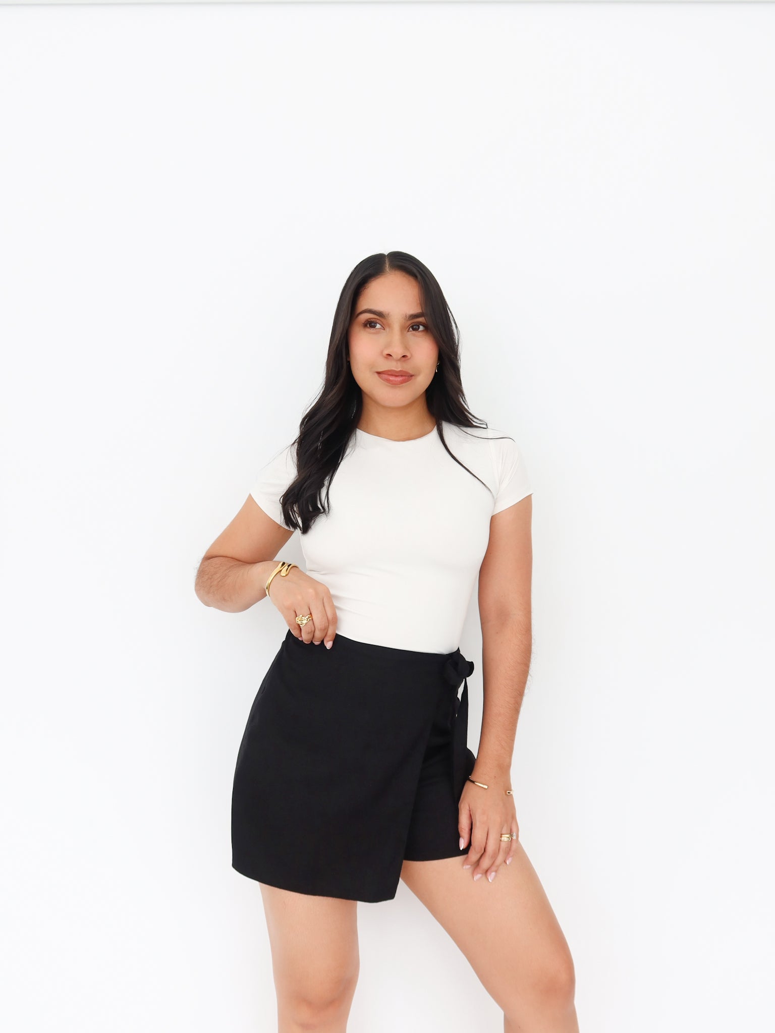 Falda short Mónaco negra