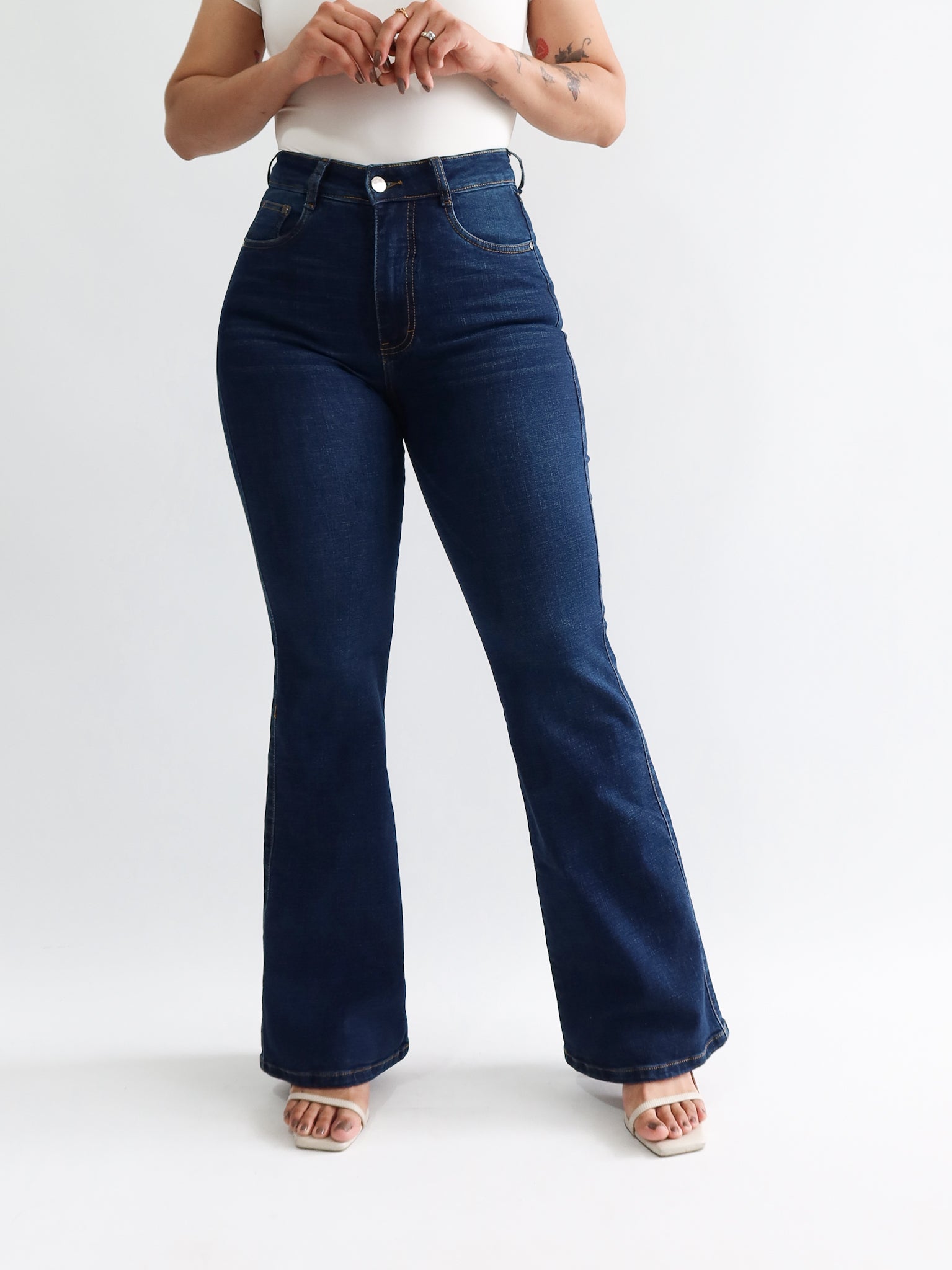 Bootcut jeans regular bigote azul oscuro