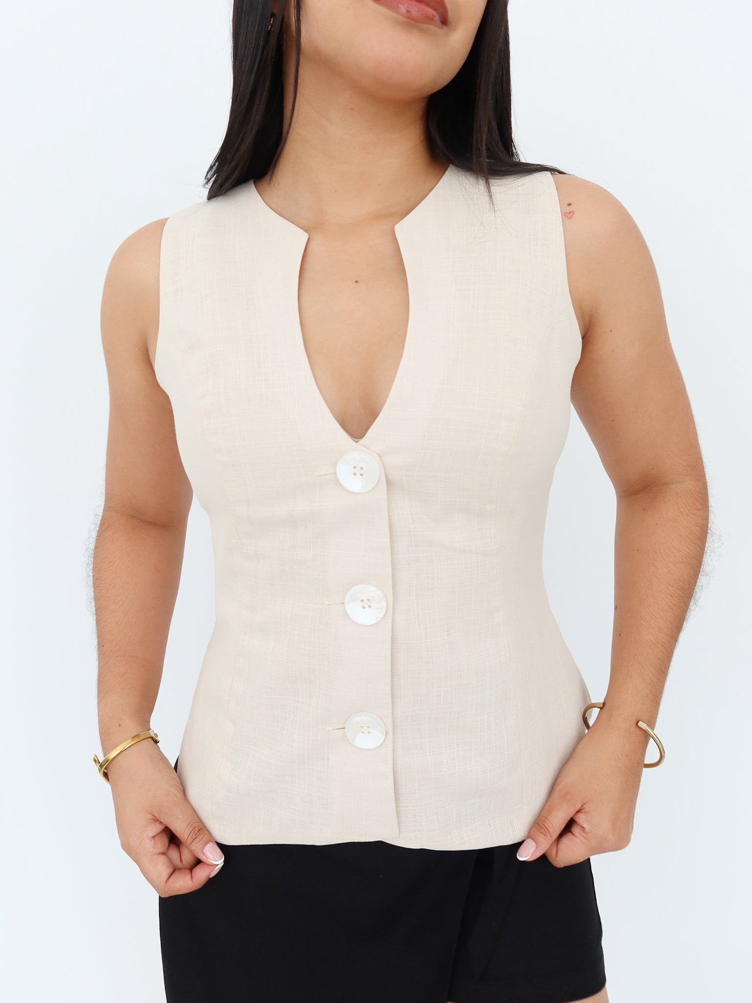 Chaleco santorini beige