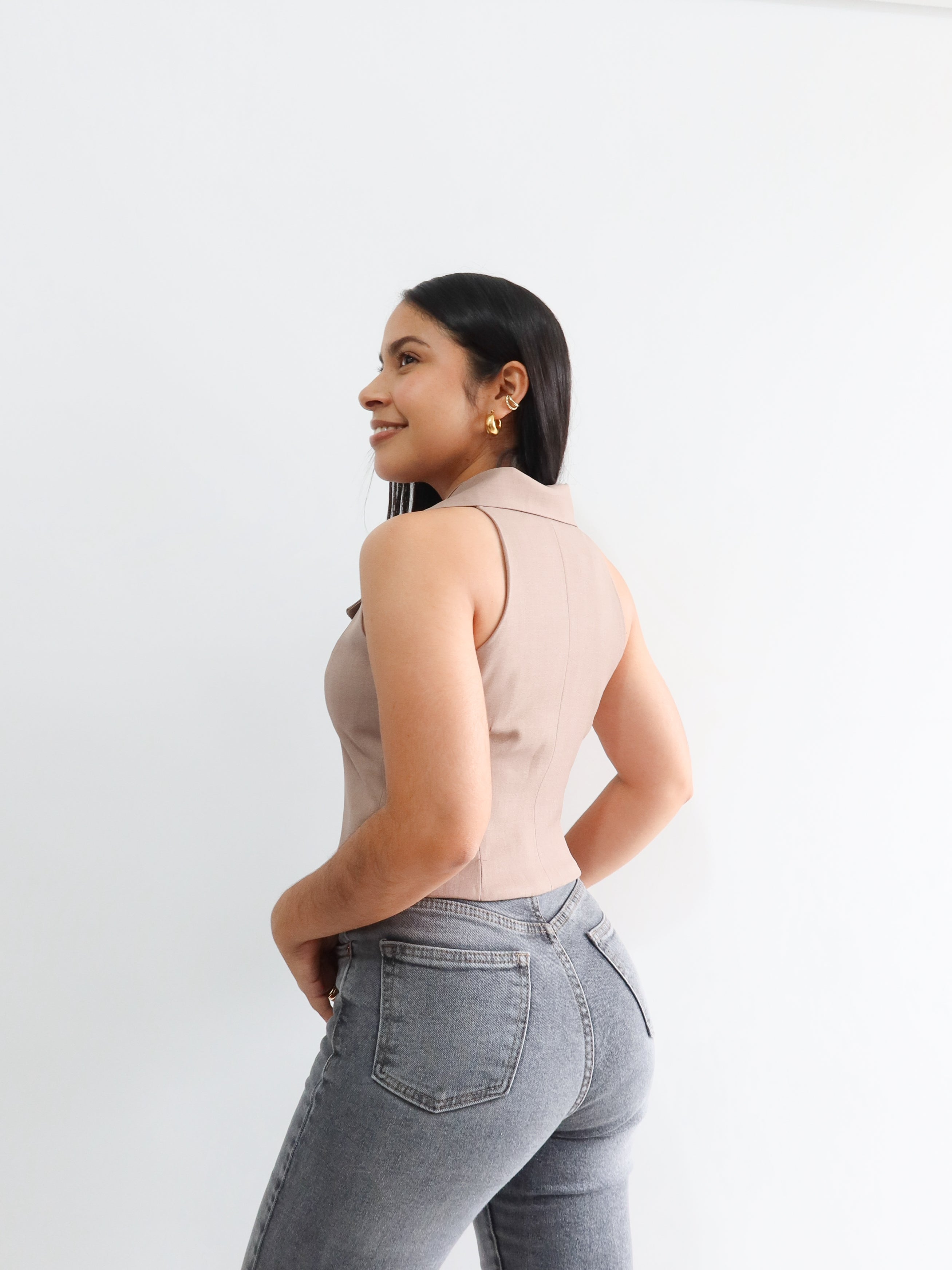 Chaleco Madison taupe