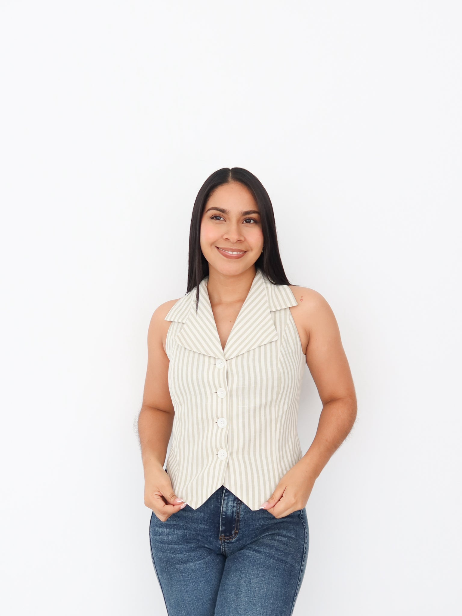 Chaleco madison rayas verde