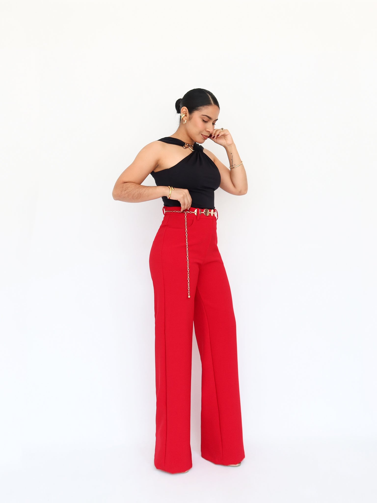 Straight pants rojo