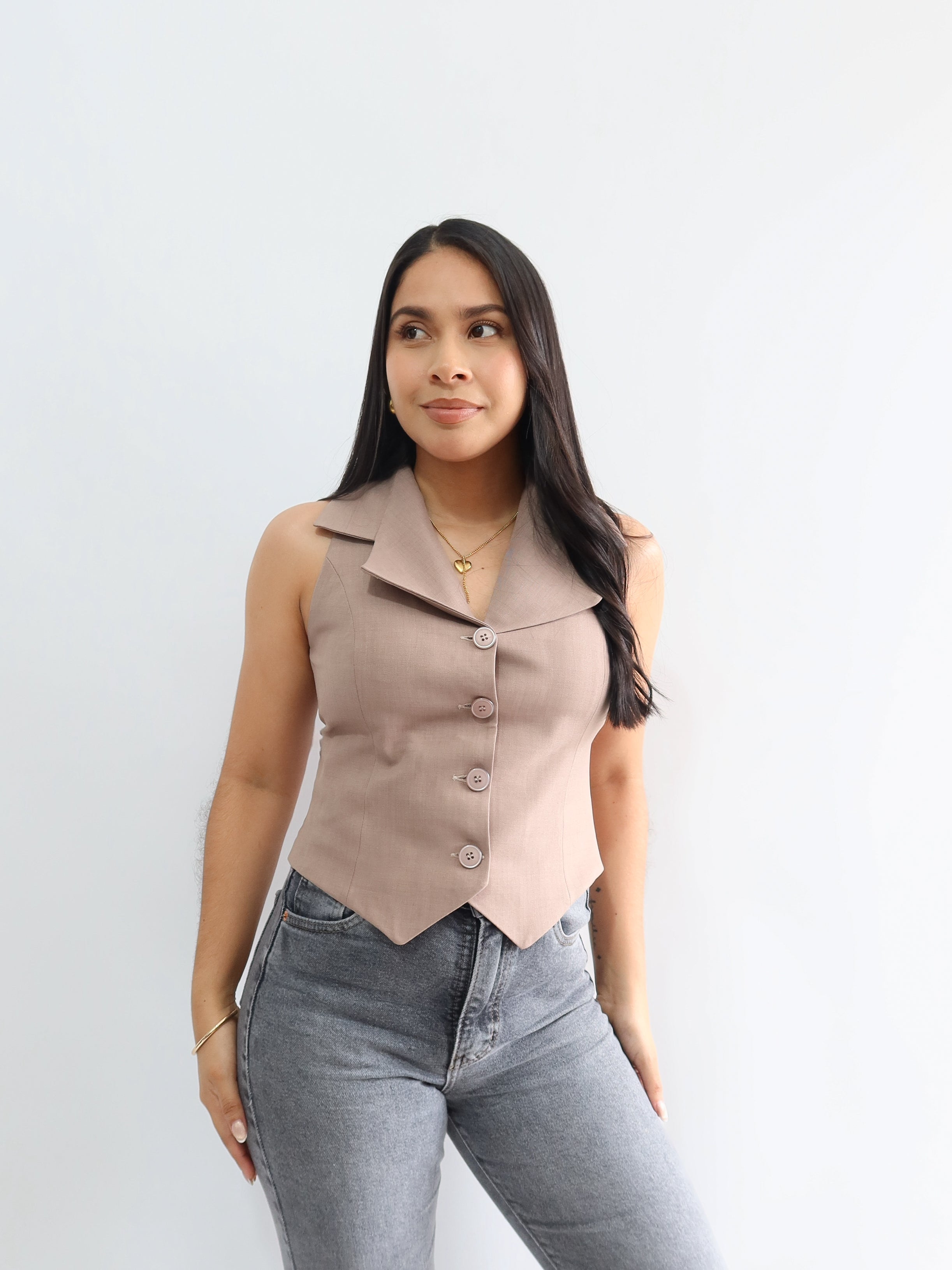 Chaleco Madison taupe
