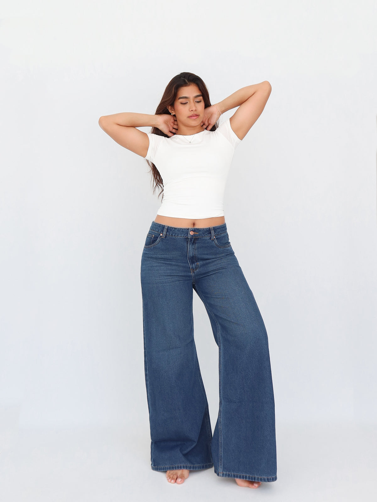 Baggy long jeans azul