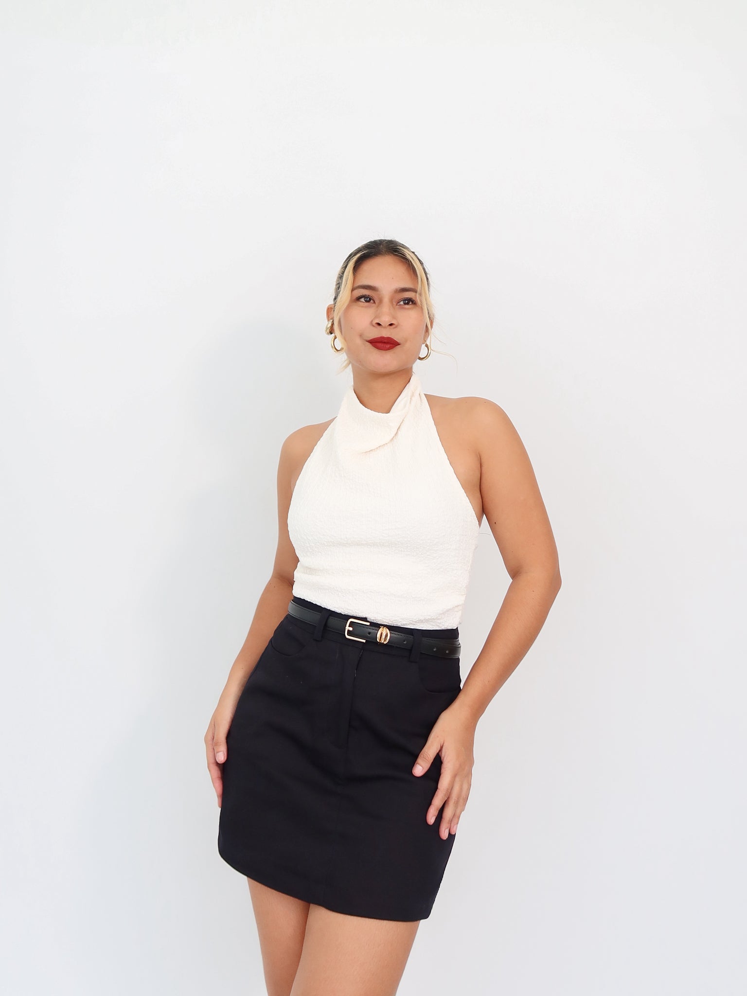 Falda con short italia negro