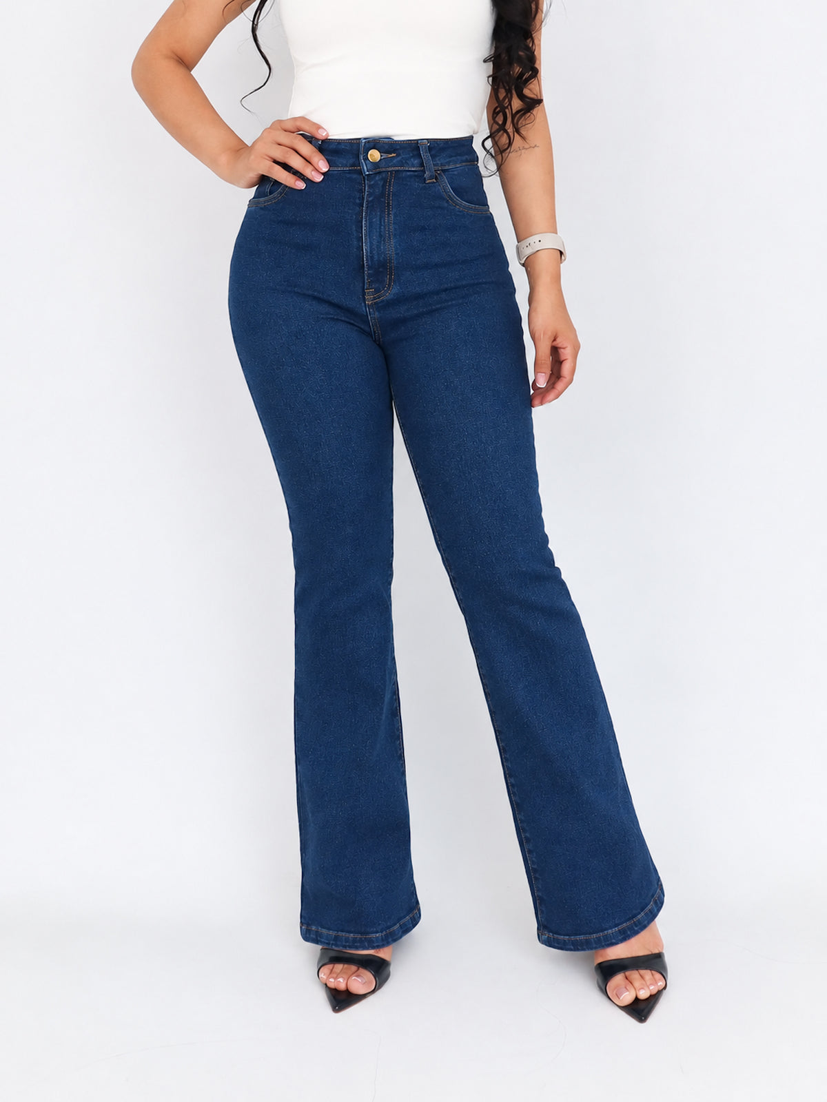 Bootcut jeans regular azul