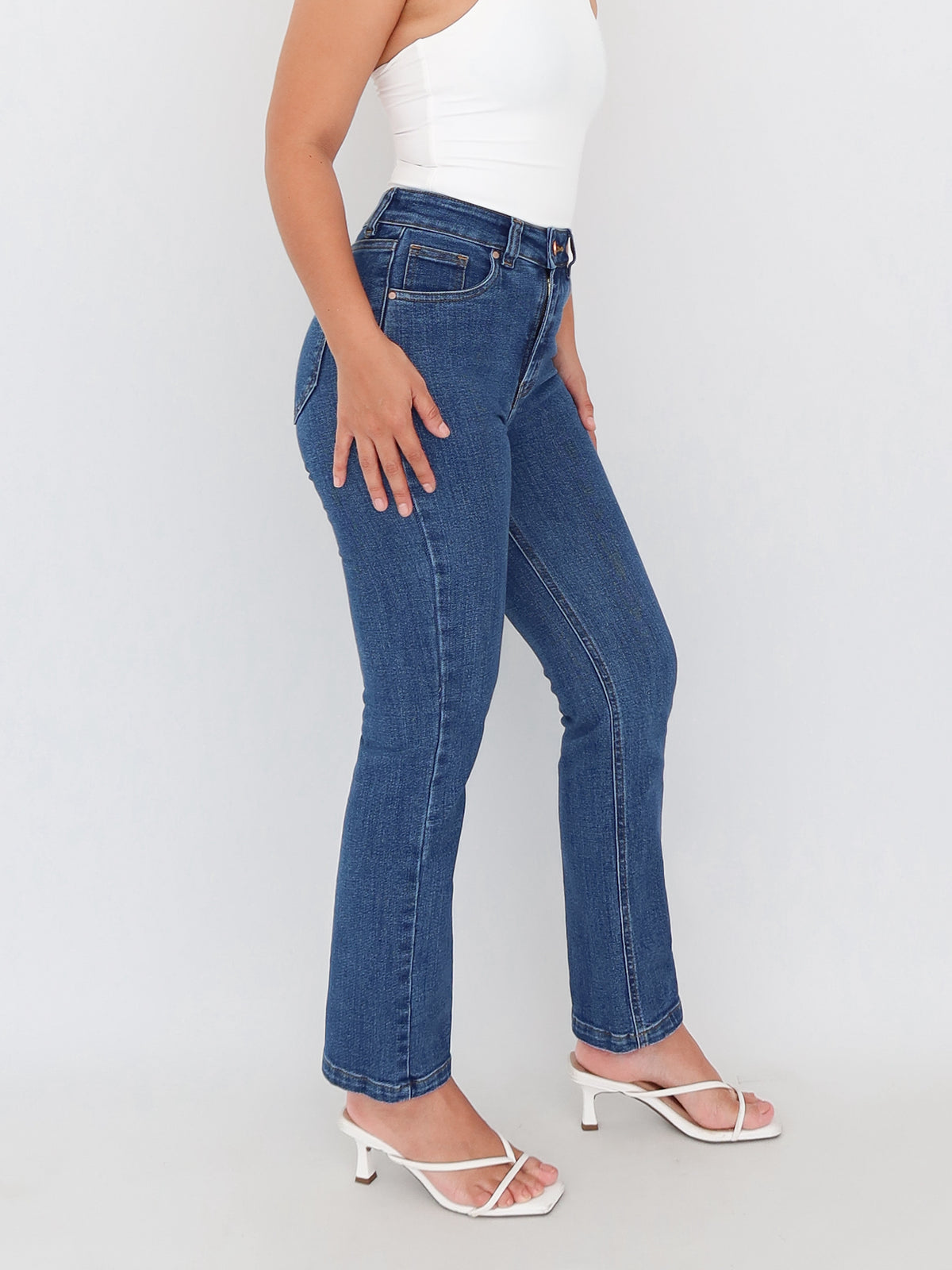 Mini slim jeans azul