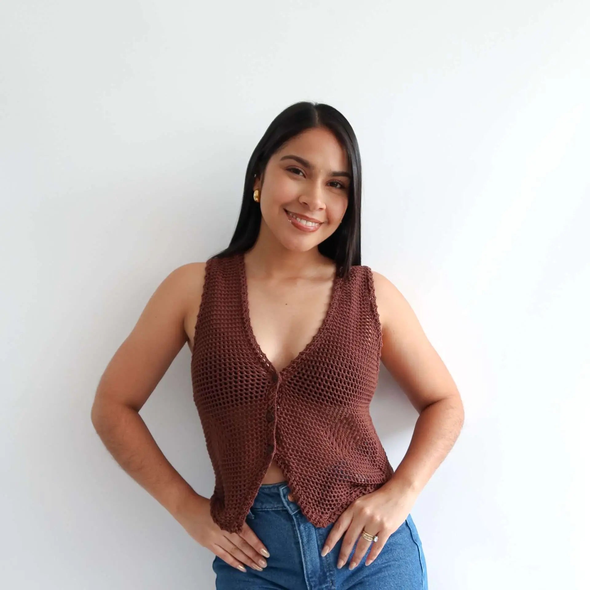 Blusa de punto nia cafe