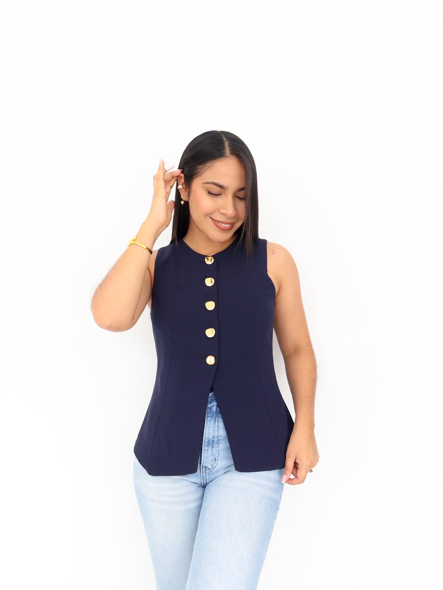 Chaleco barbara azul