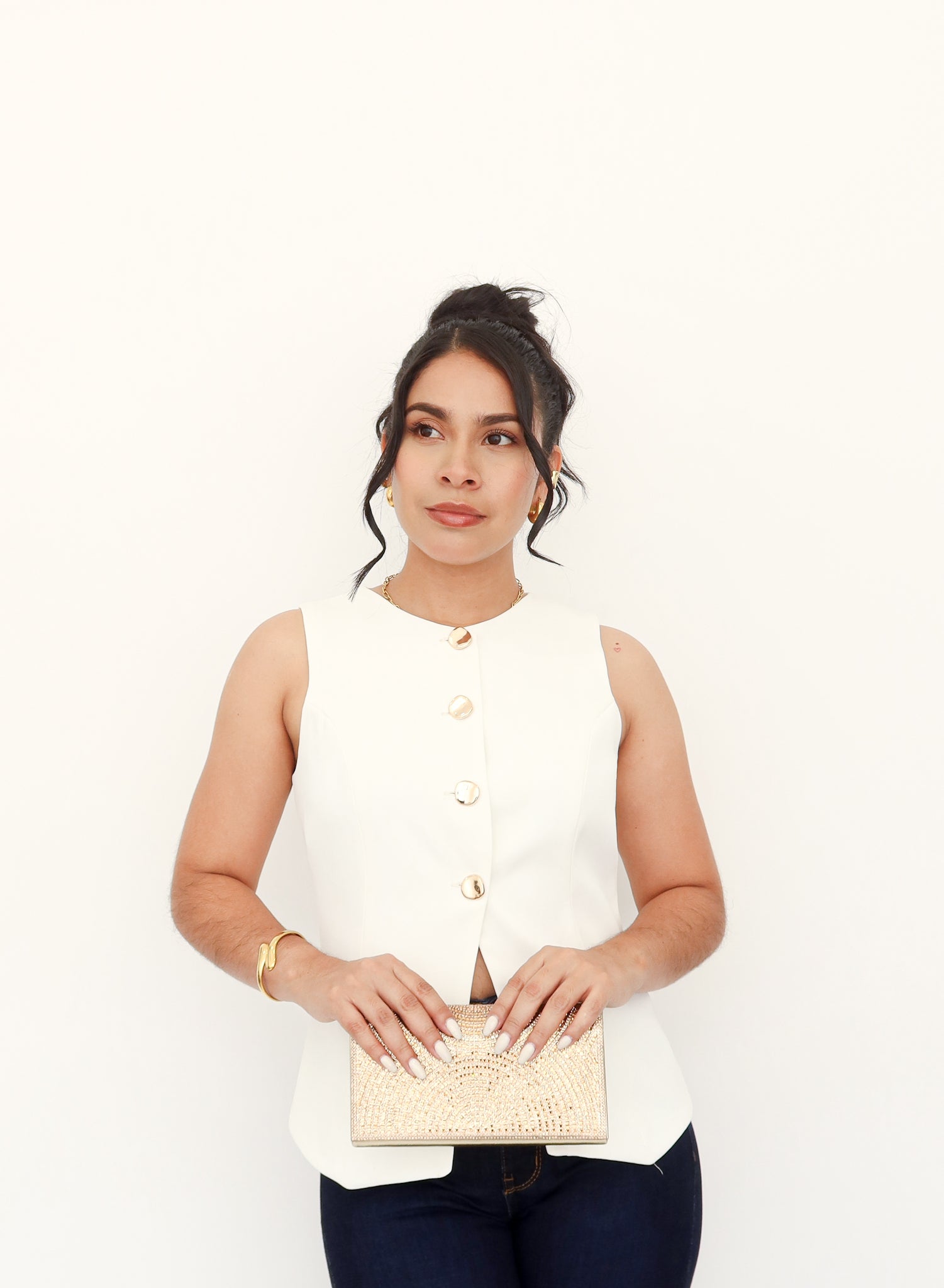 Chaleco barbara blanco