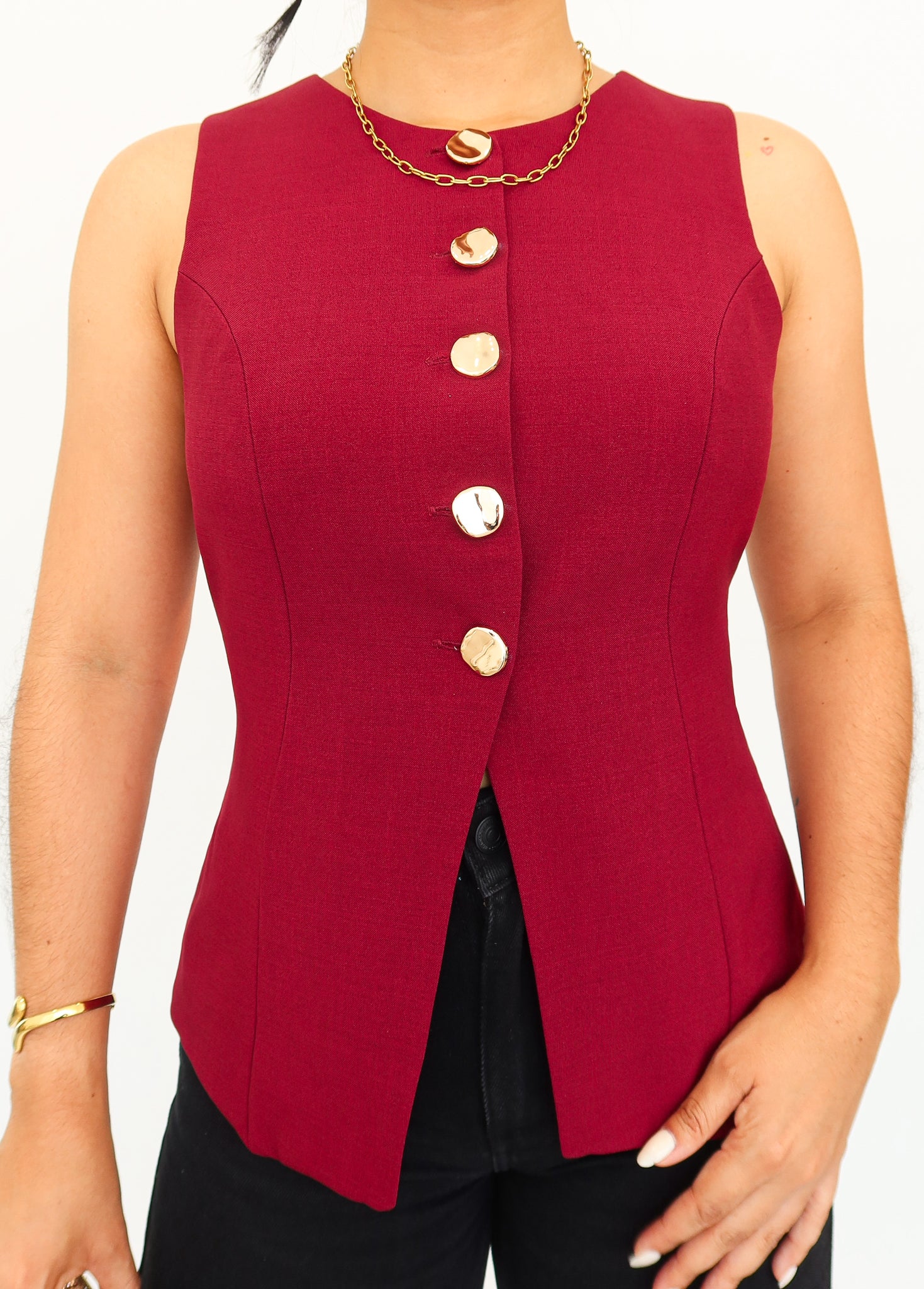 Chaleco barbara vino