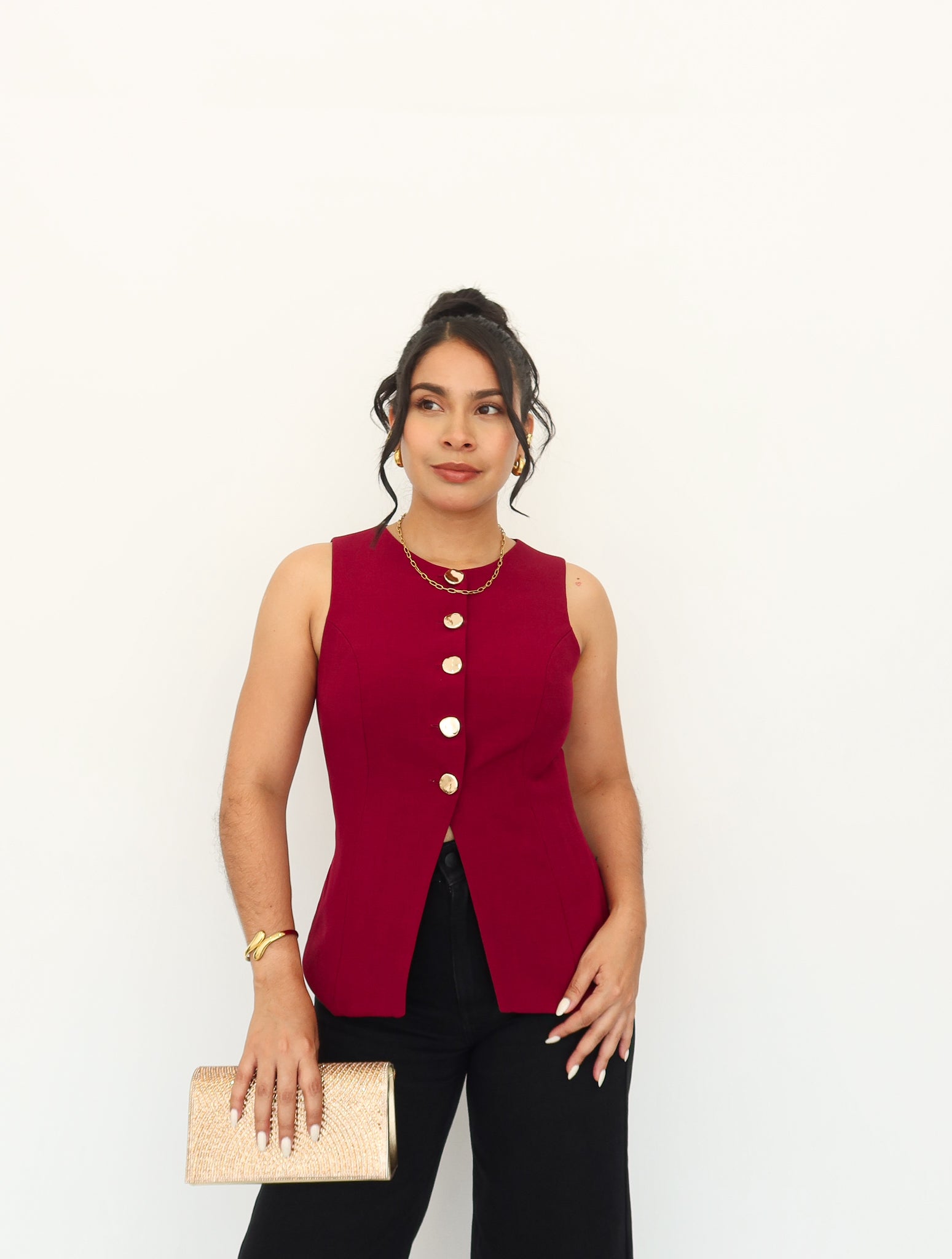 Chaleco barbara vino