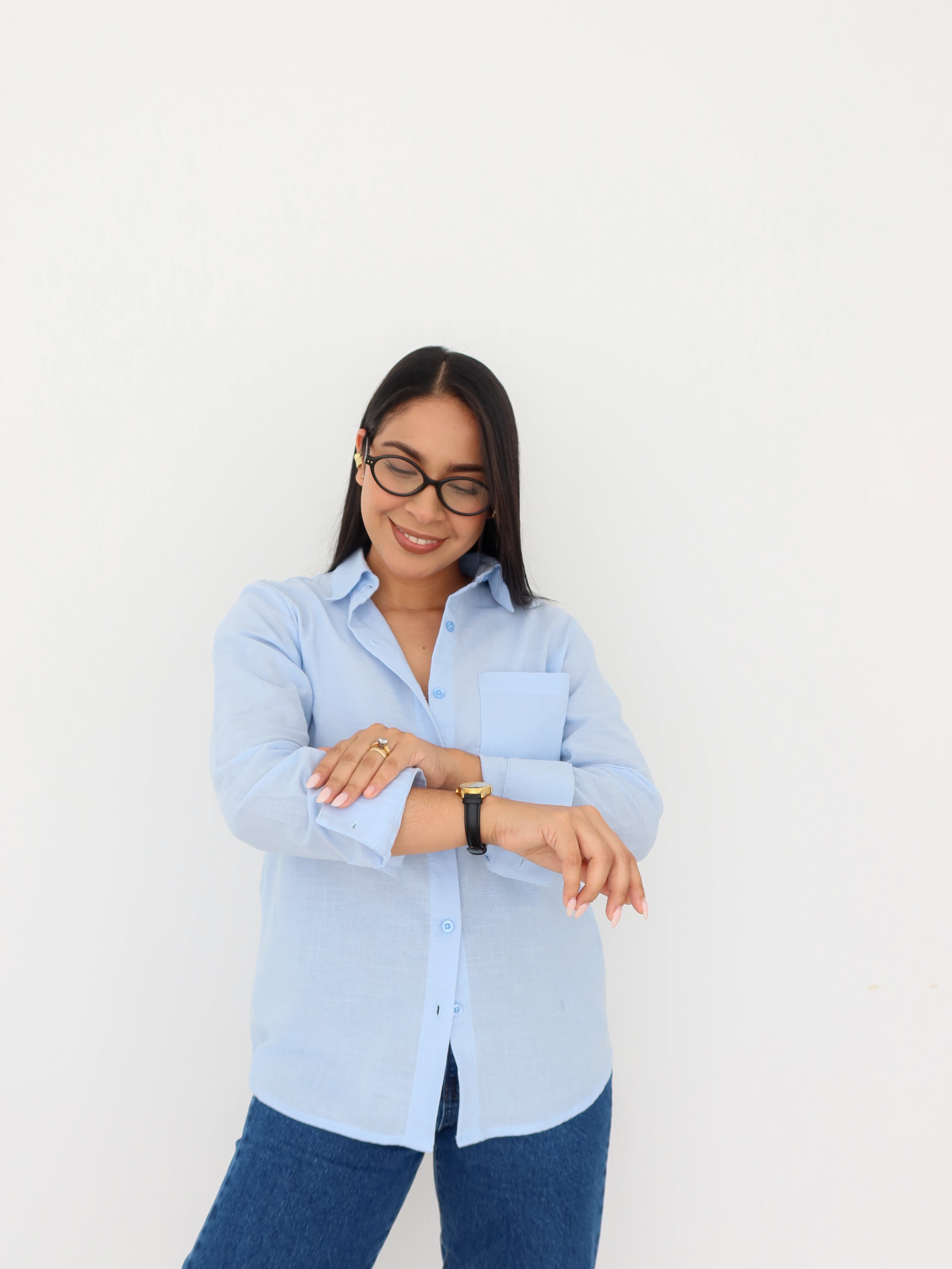 Camisa Oversize celeste