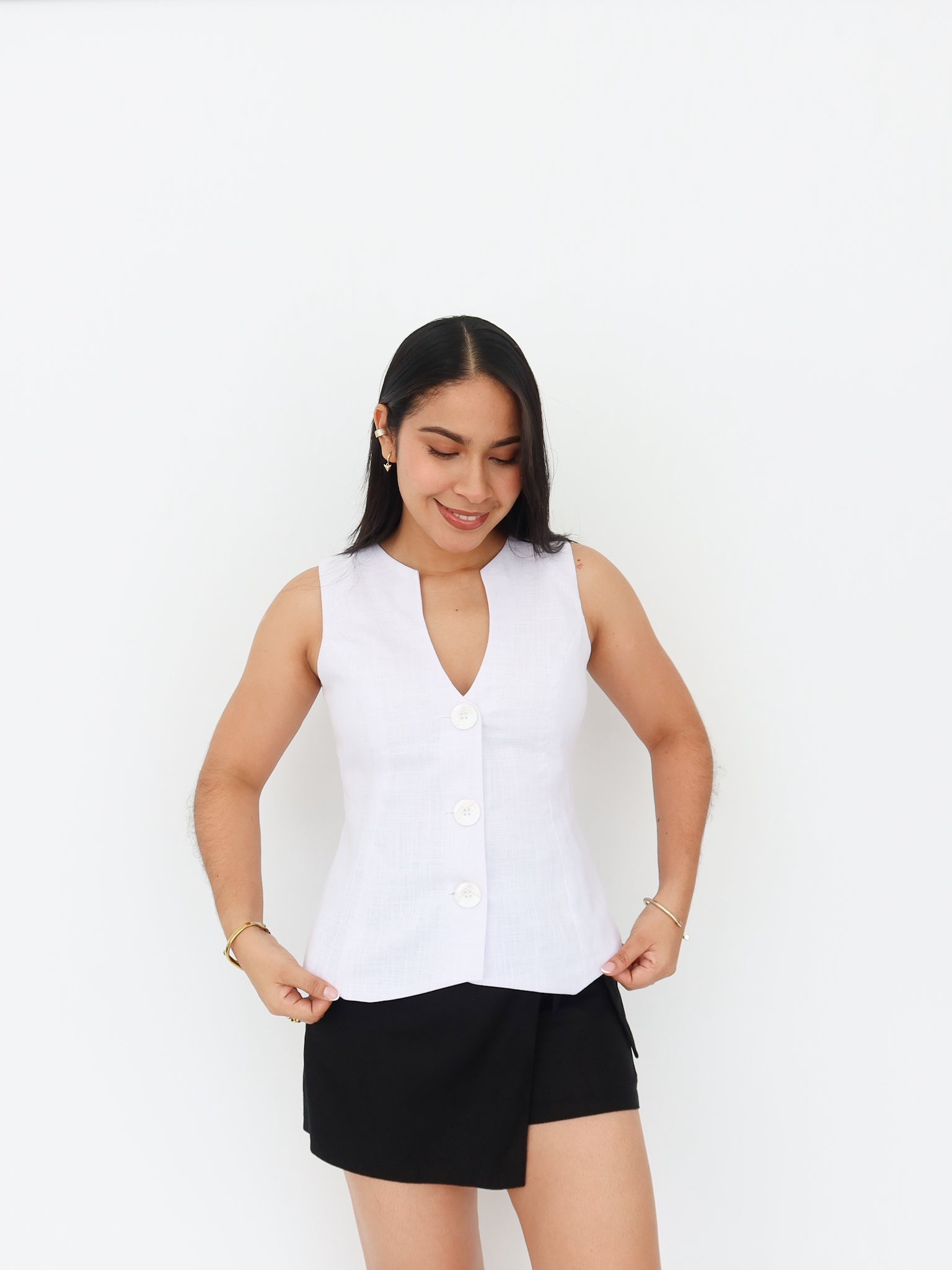 Chaleco santorini blanco