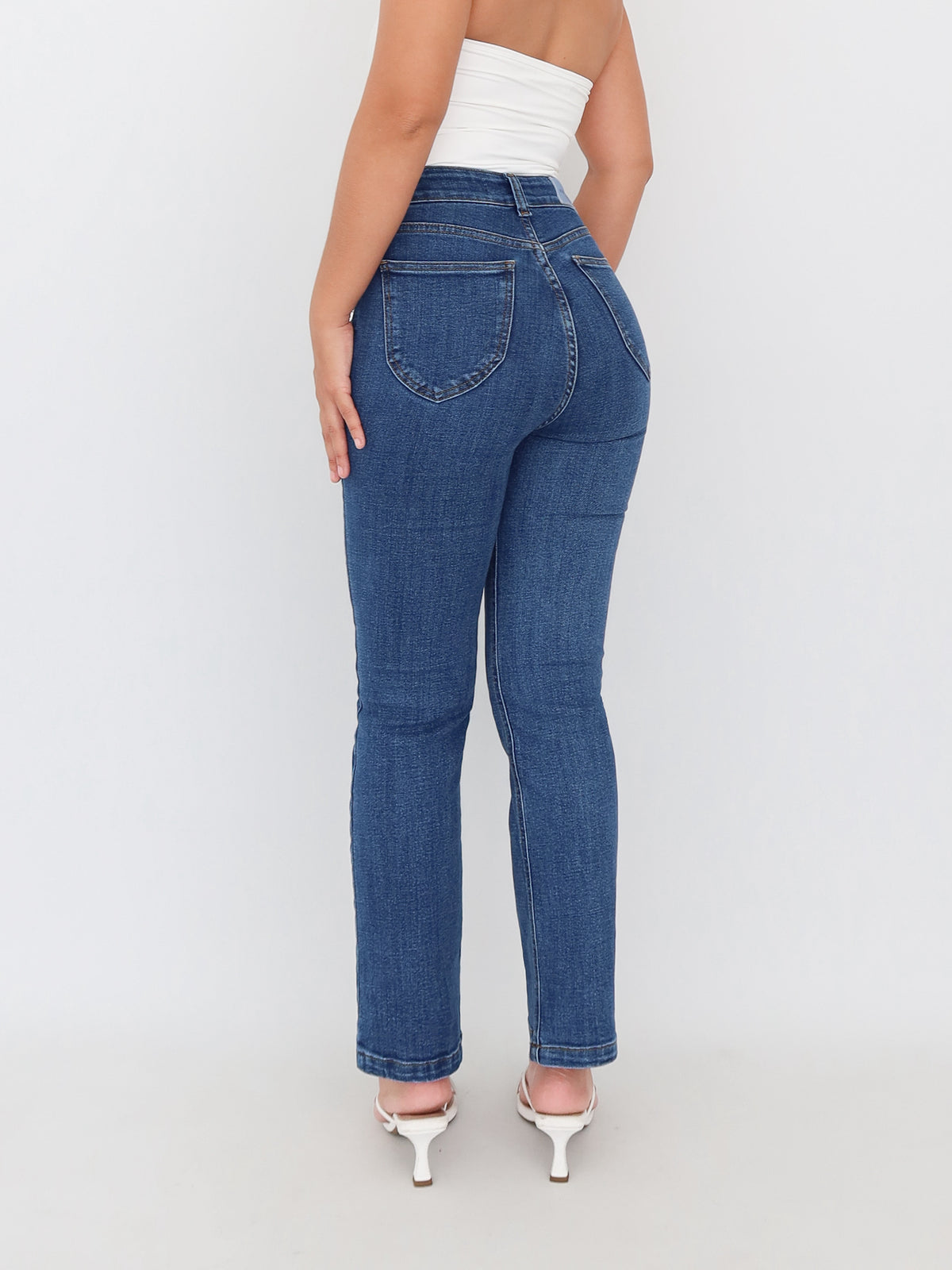 Mini slim jeans azul