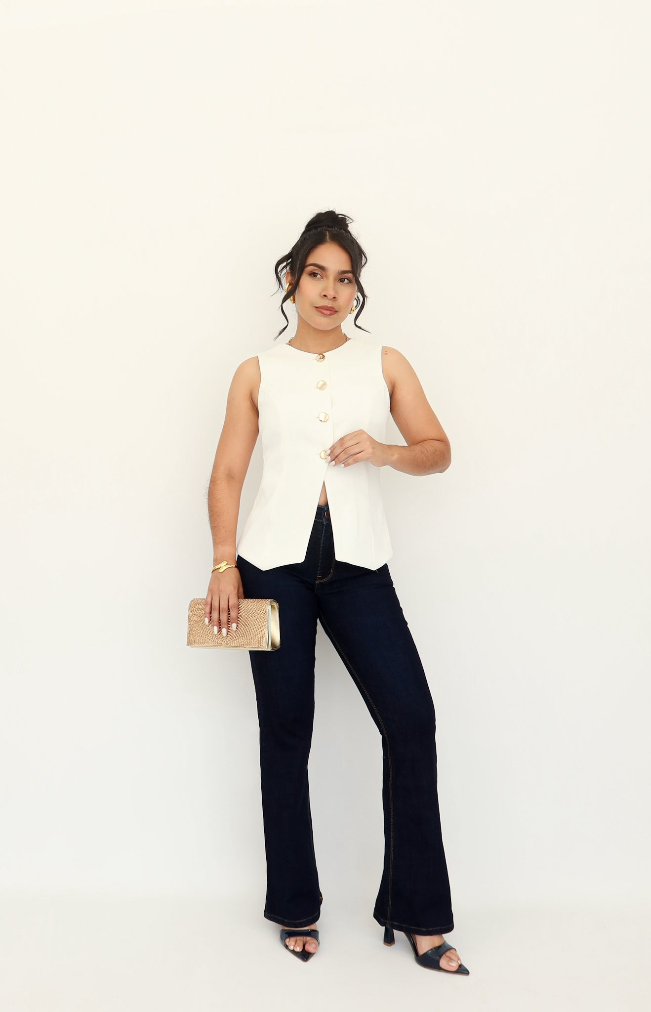 Chaleco barbara blanco