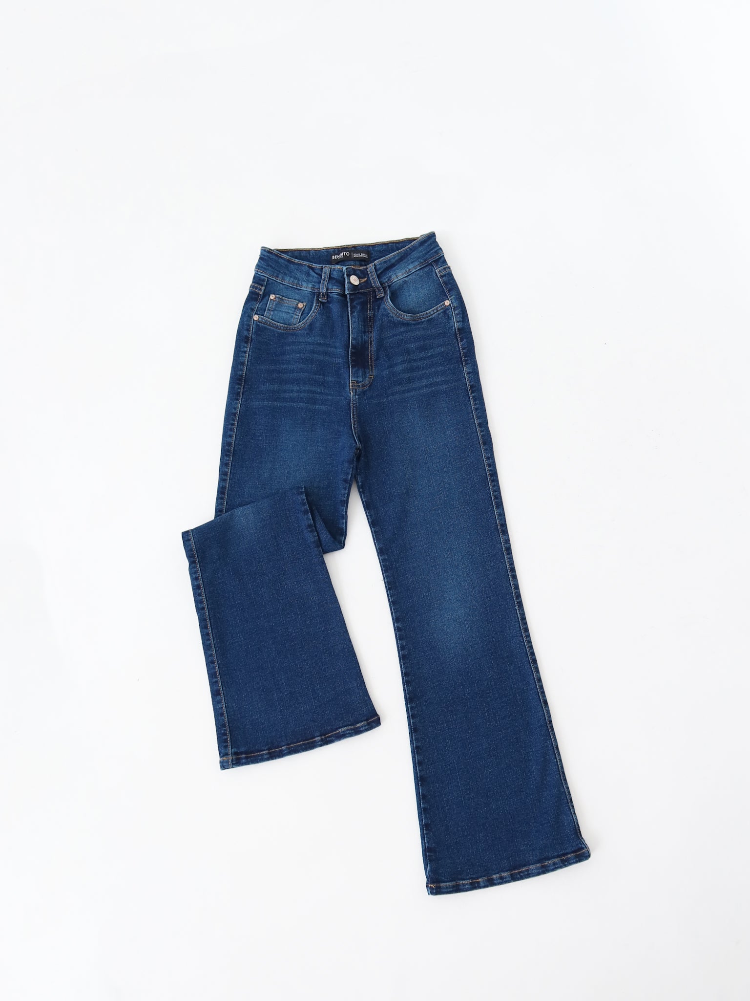 Mini bootcut jeans azul