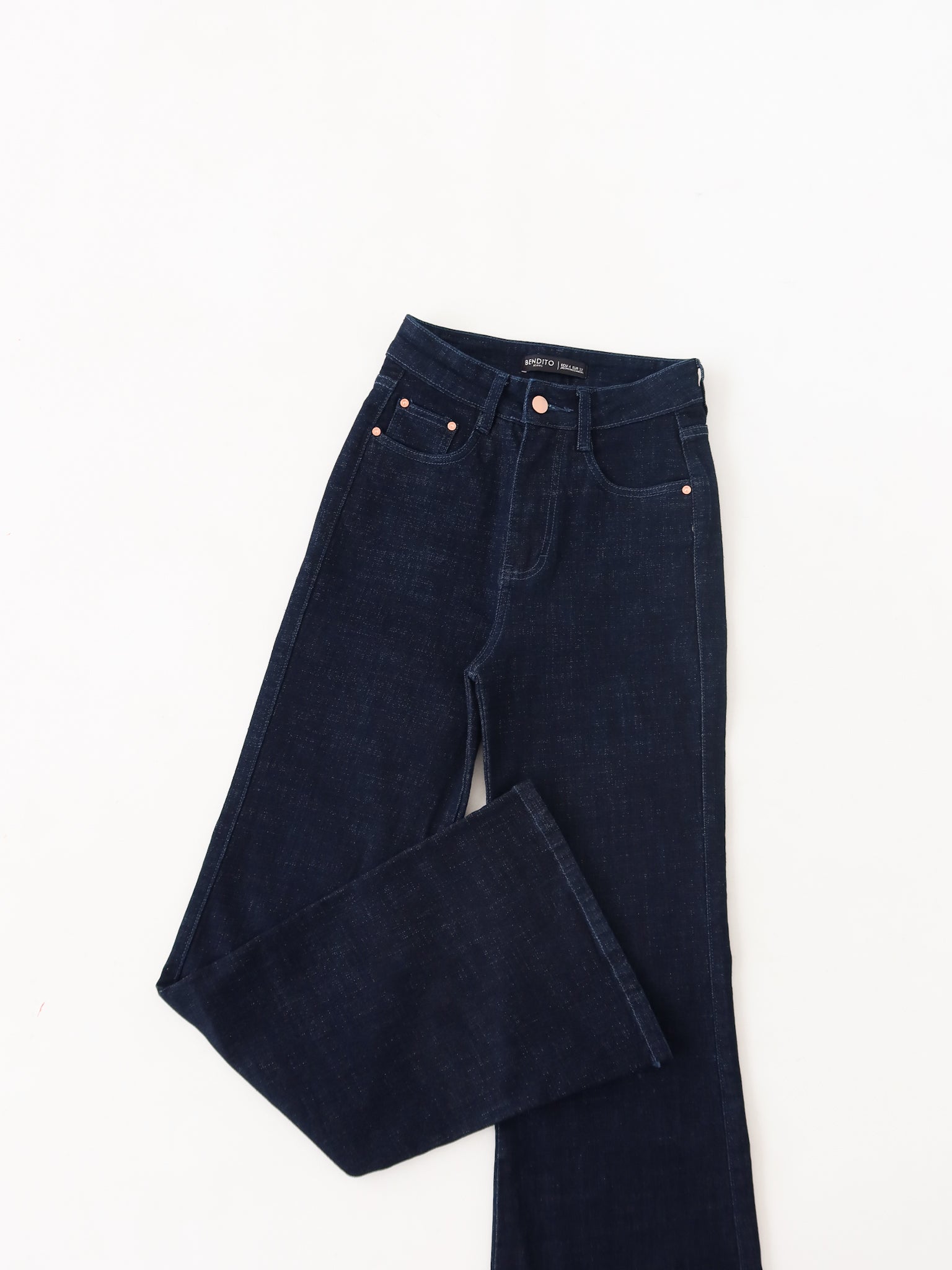 Flare regular jeans azul oscuro
