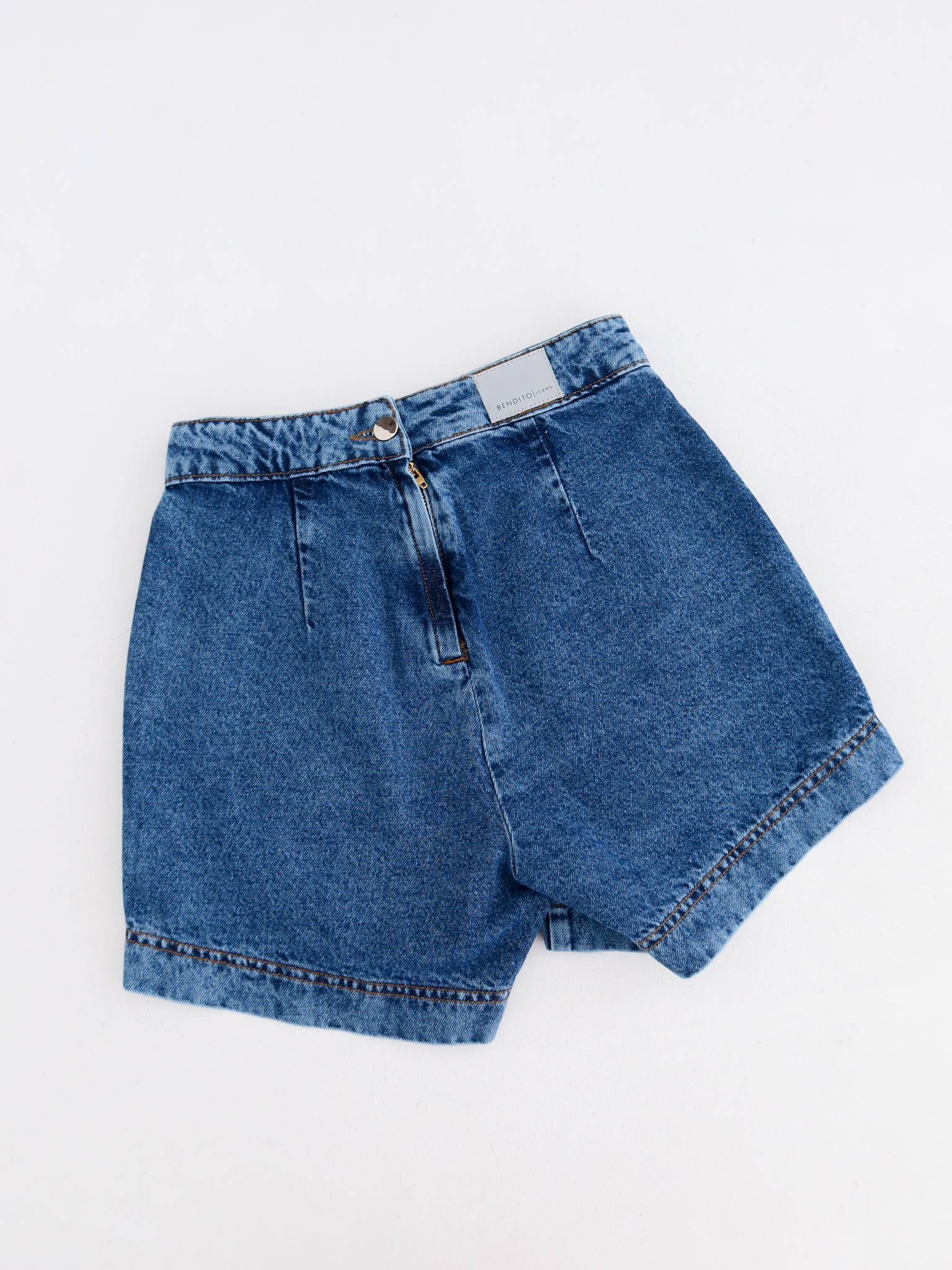 Falda short topacio azul jaspeado