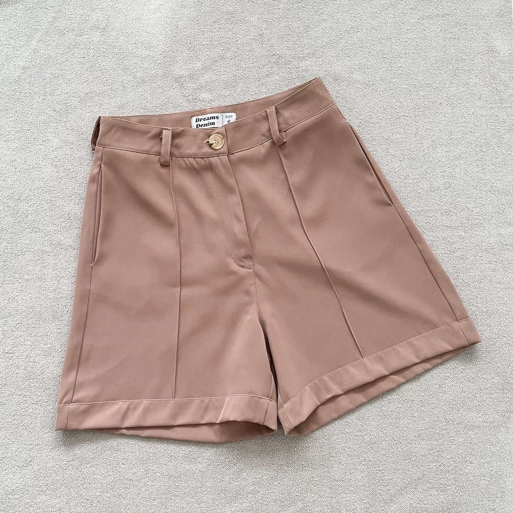 Short de vestir camel
