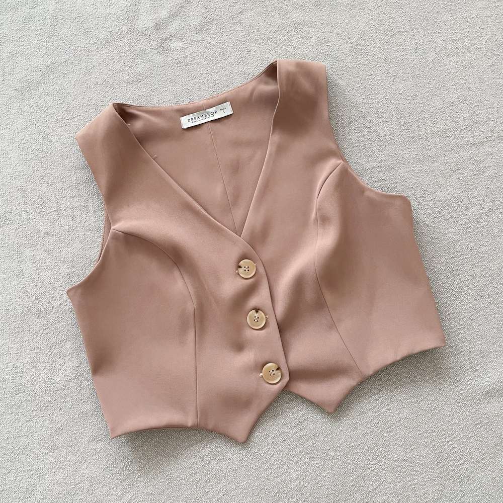 Chaleco sastre camel