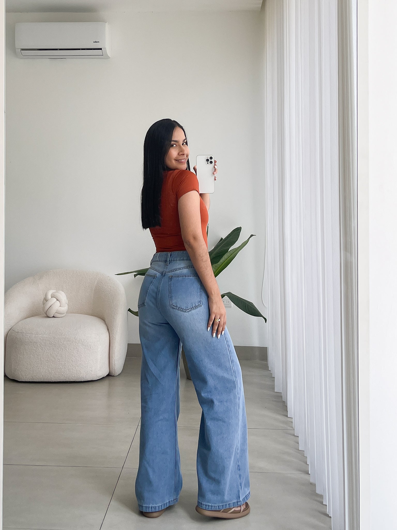 Baggy regular jeans azul claro