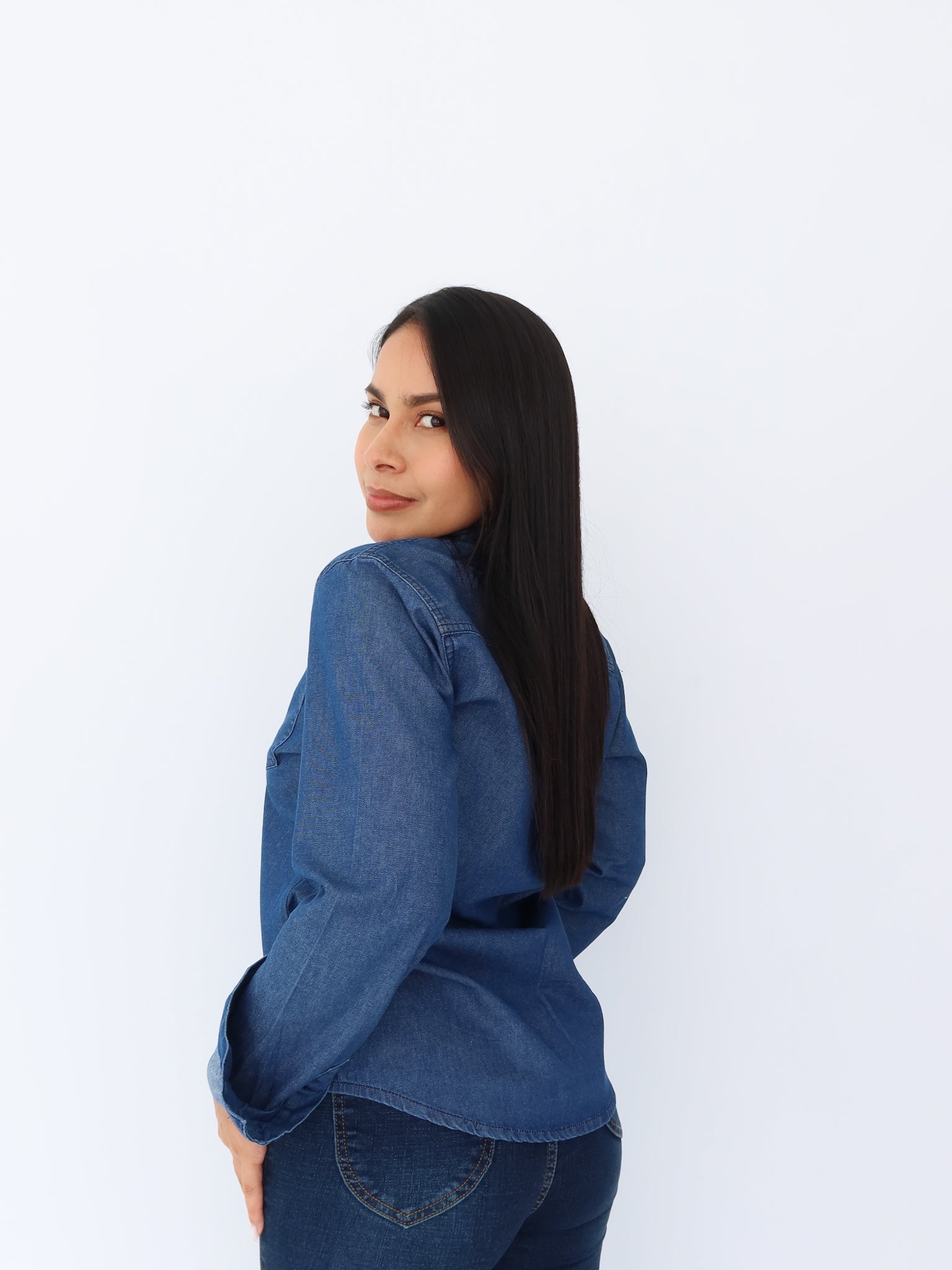 Camisa denim liviano azul