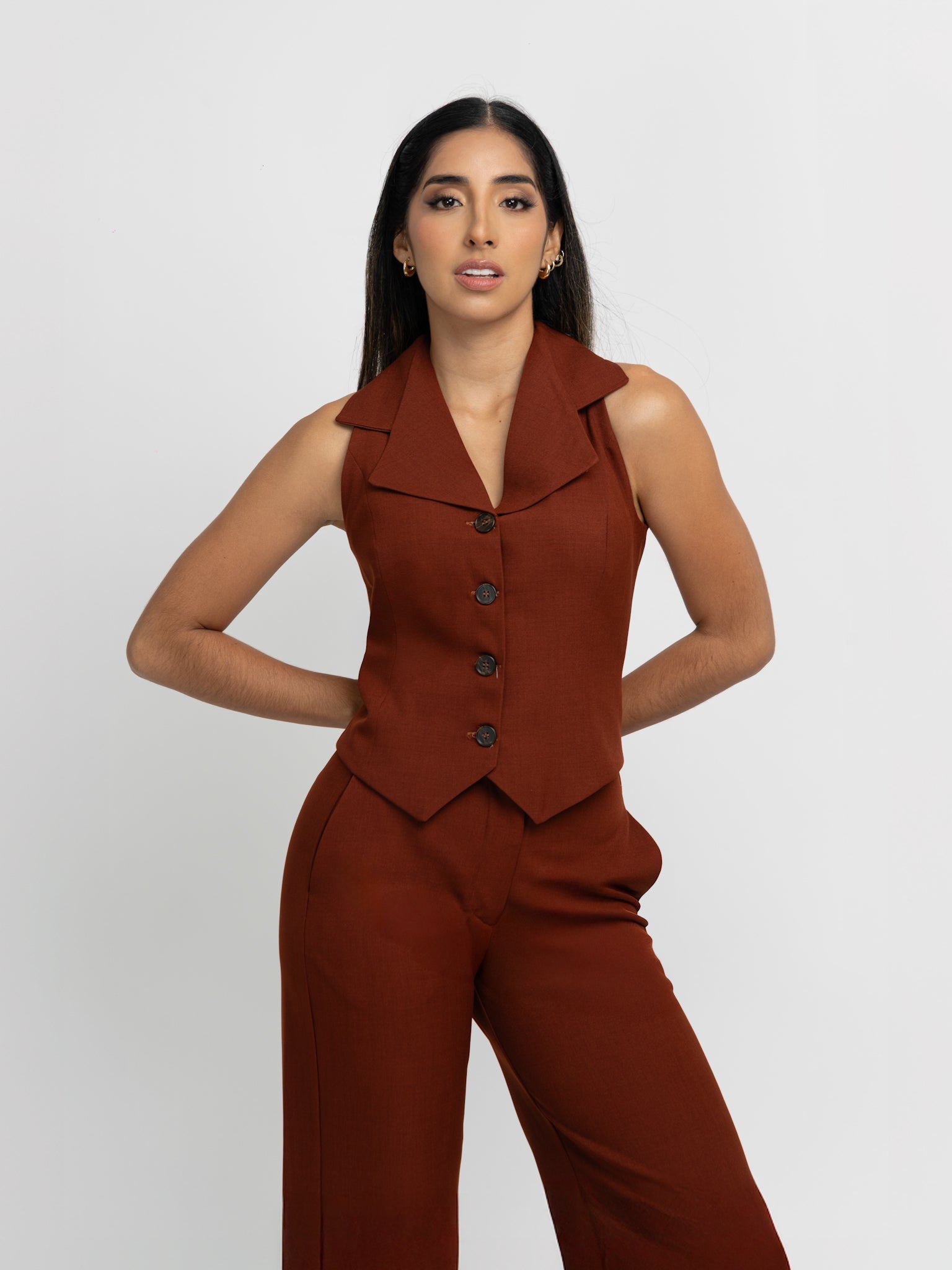 Chaleco Madison terracota